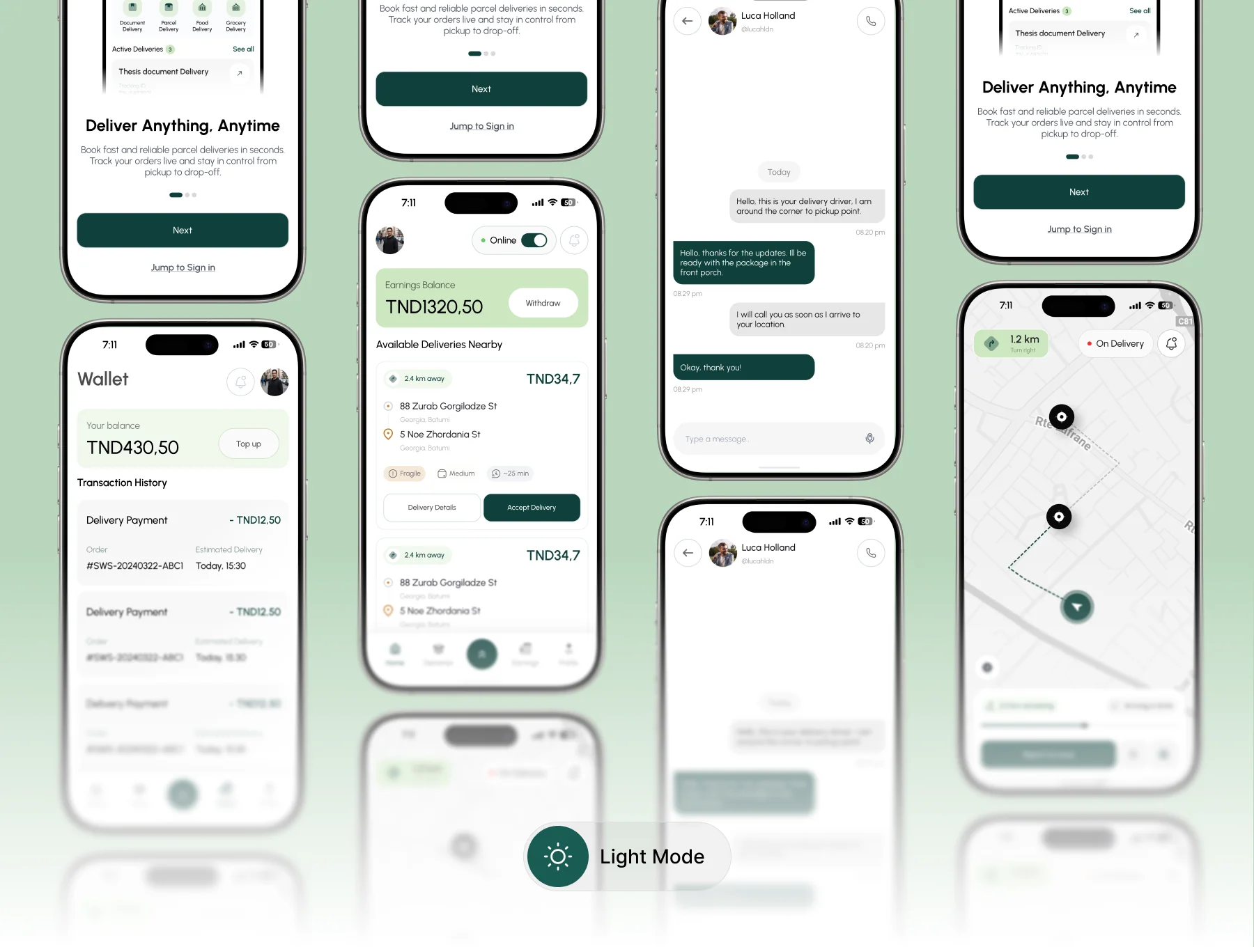 SwiftTransit -  Parcel Delivery & Courier Mobile App UI Kit 3