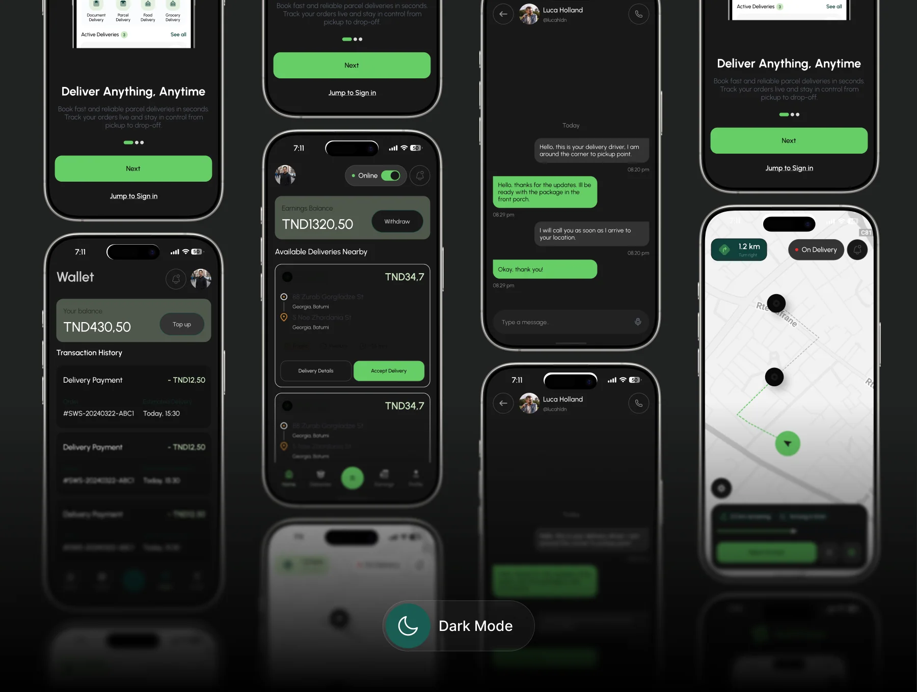 SwiftTransit -  Parcel Delivery & Courier Mobile App UI Kit 4
