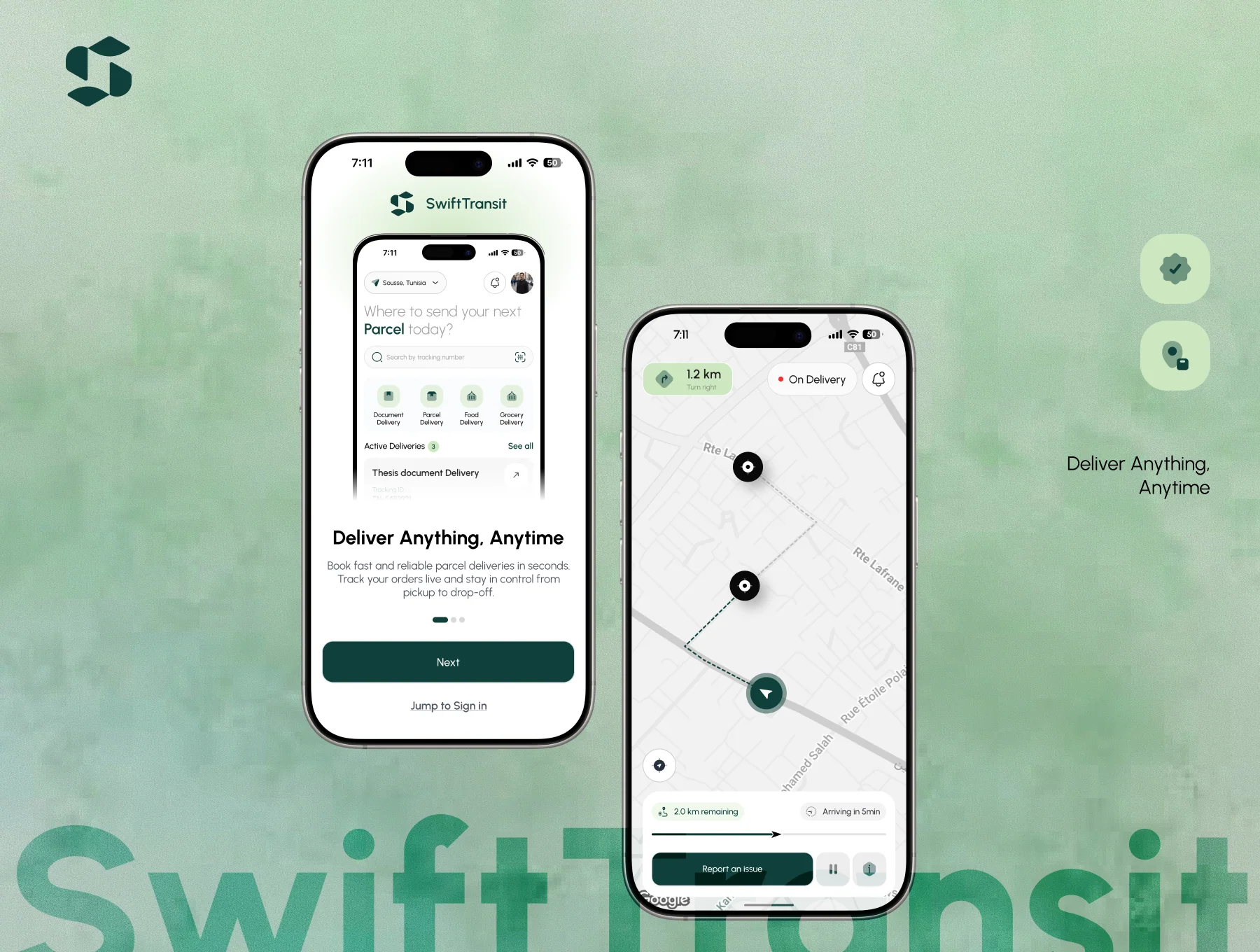 SwiftTransit -  Parcel Delivery & Courier Mobile App UI Kit 5