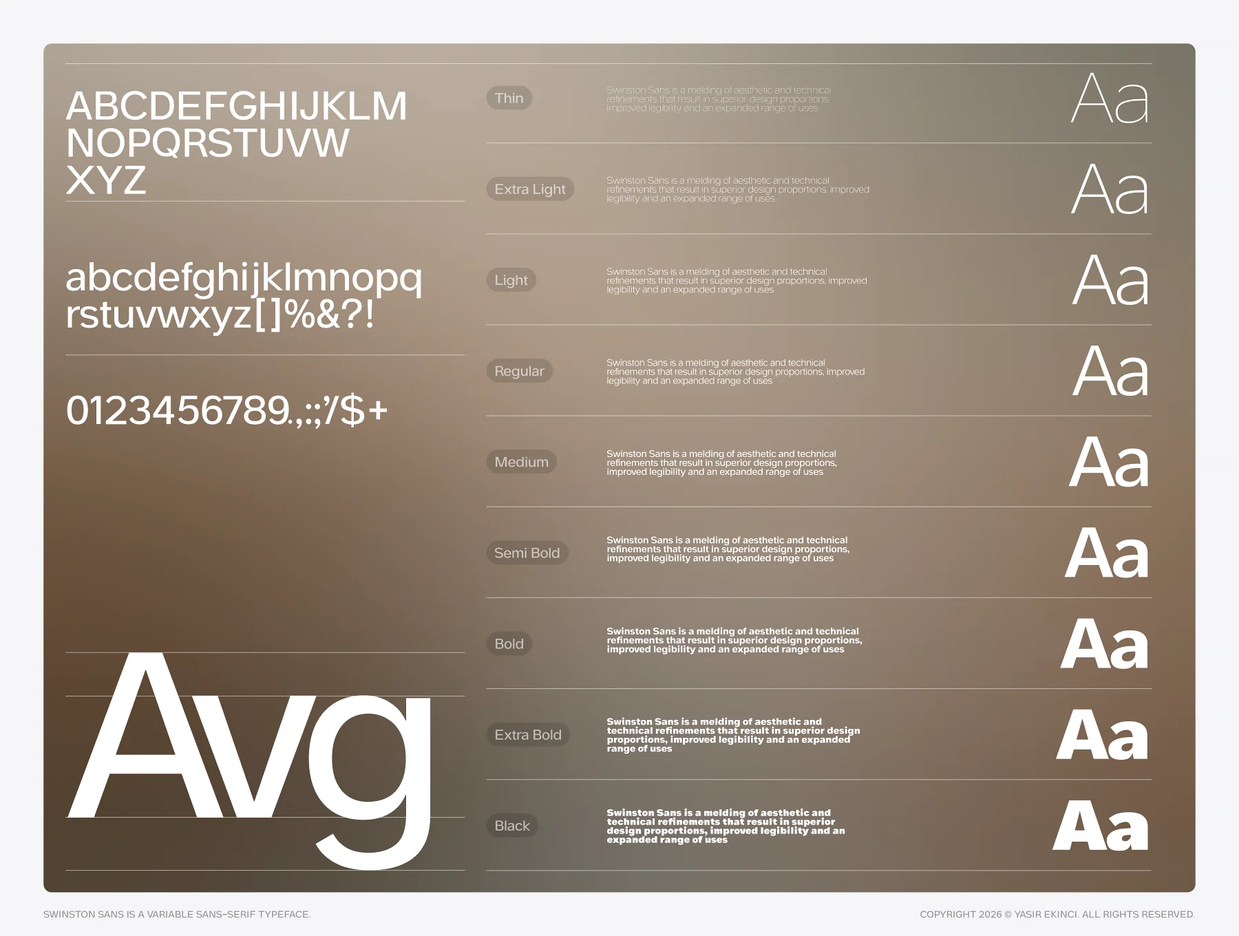 Swinston Sans Variable Typeface 3