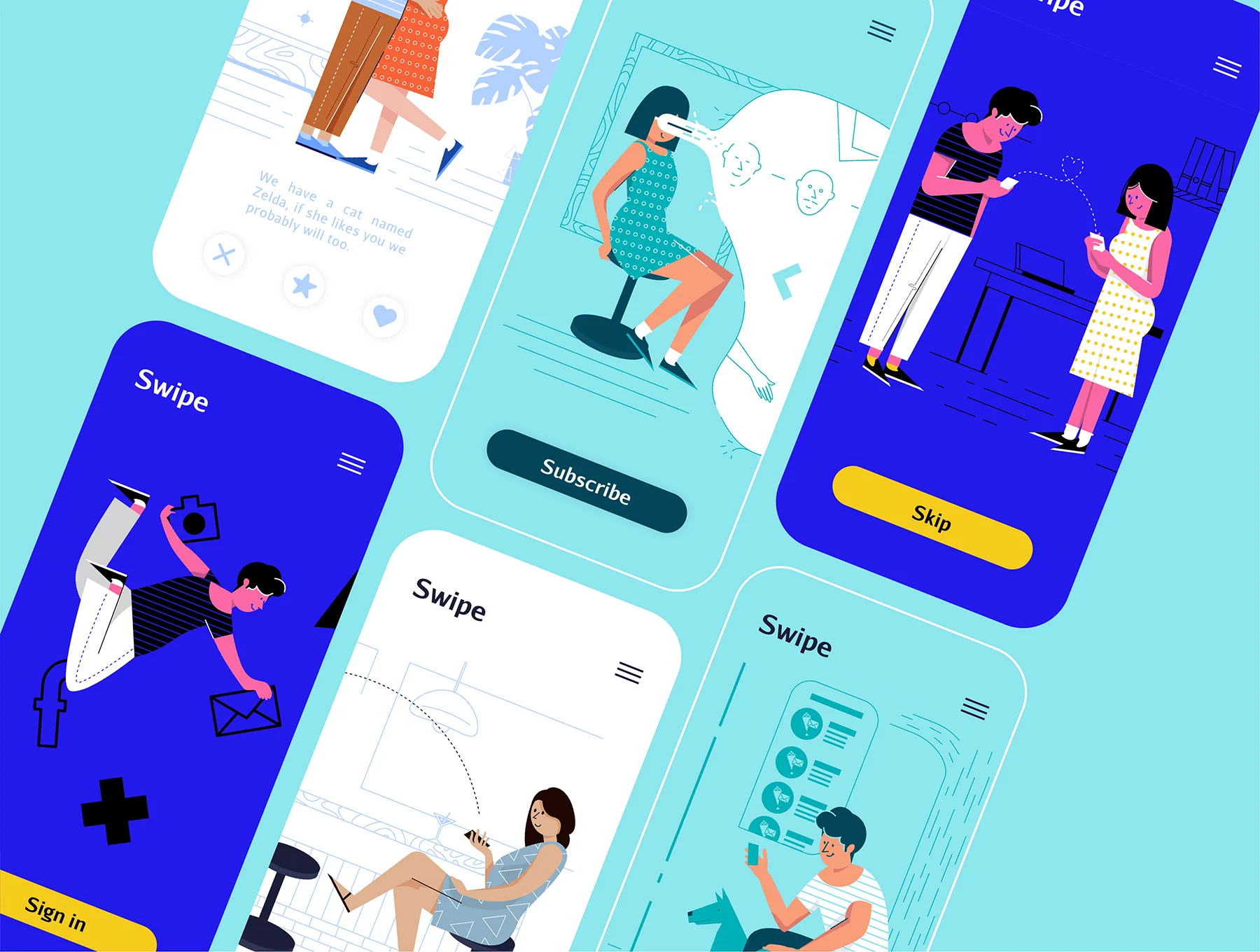 Swipe Illustrations 2