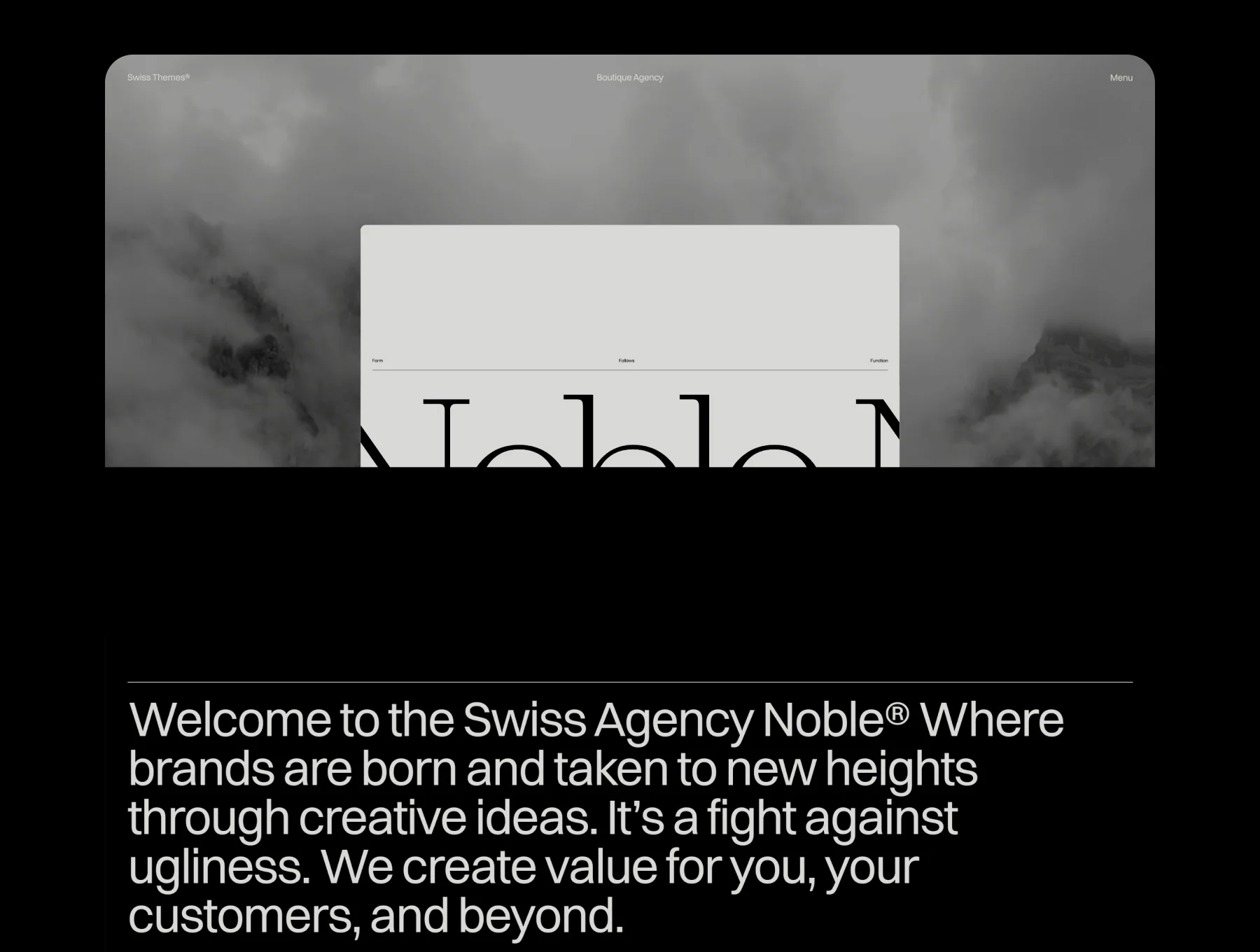 Swiss Agency – Framer Agency Template 3