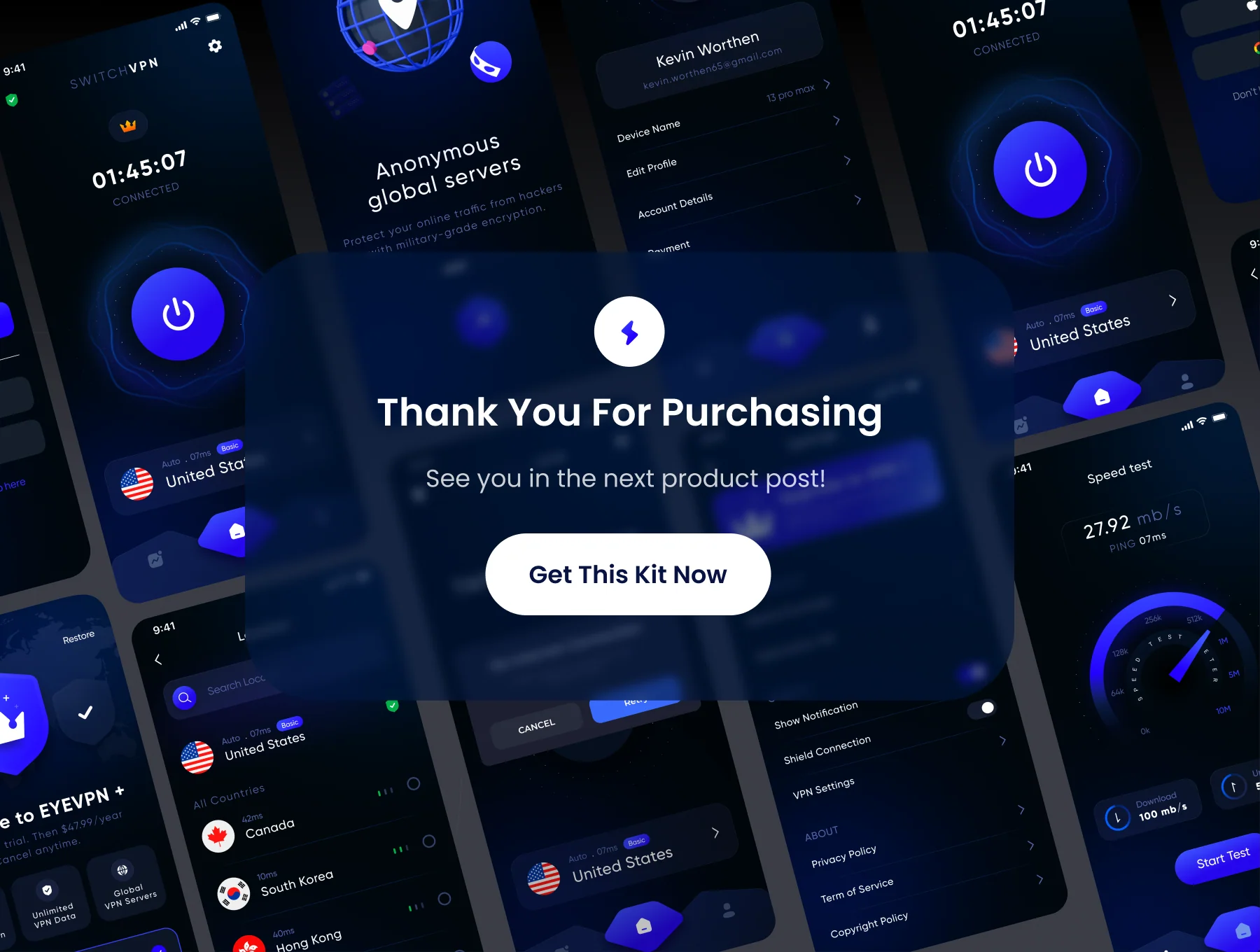 Switch VPN - Mobile App UI Kit 6