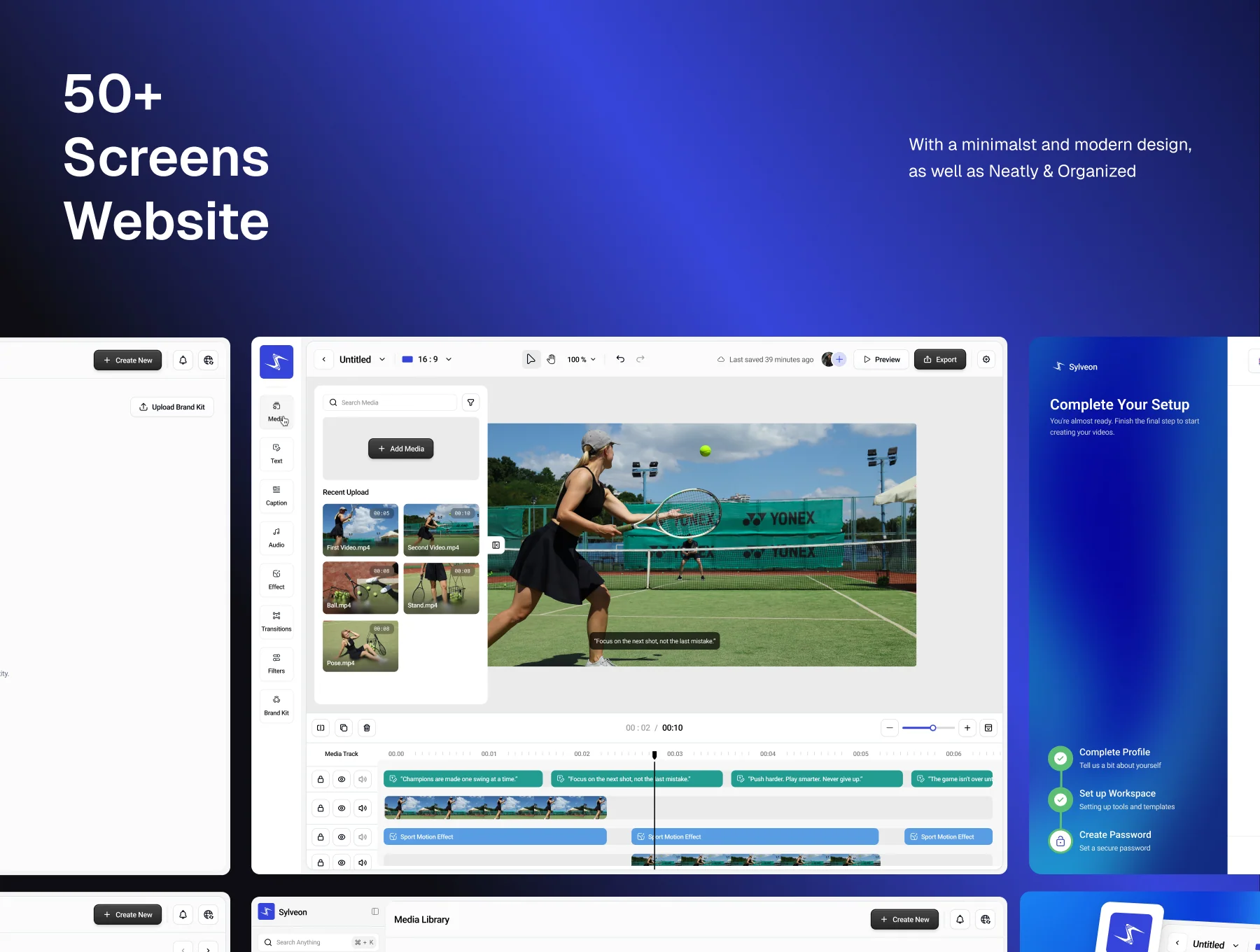 Sylveon - Video Editor Dashboard UI KIT 5