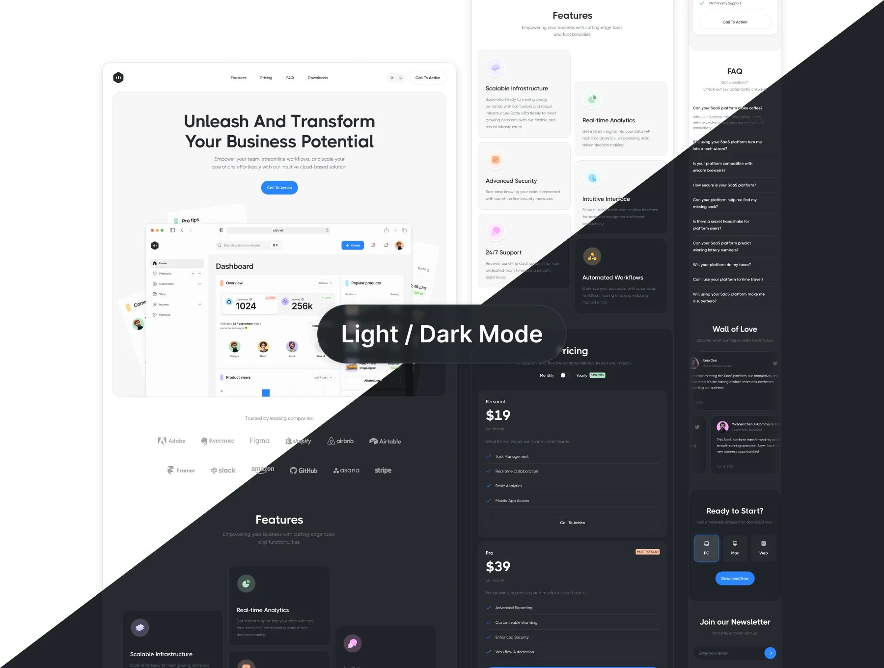 Symbol: SaaS Platform Landing Page 2