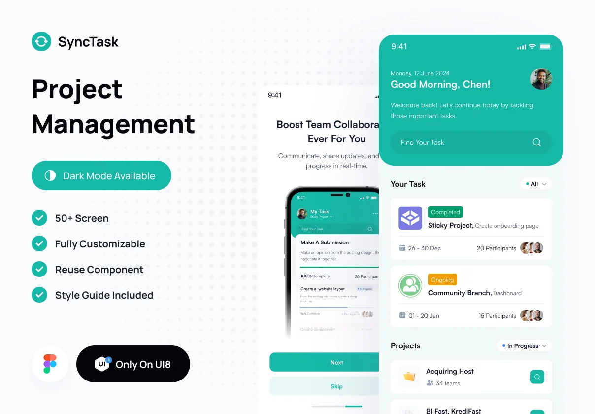 SyncTask - Project Management UI Kit
