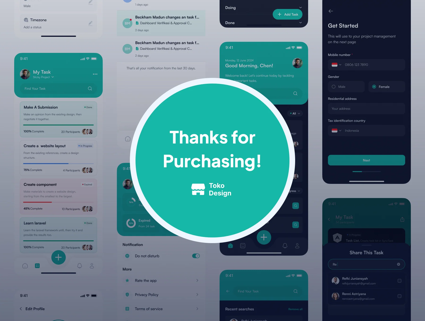 SyncTask - Project Management UI Kit 6