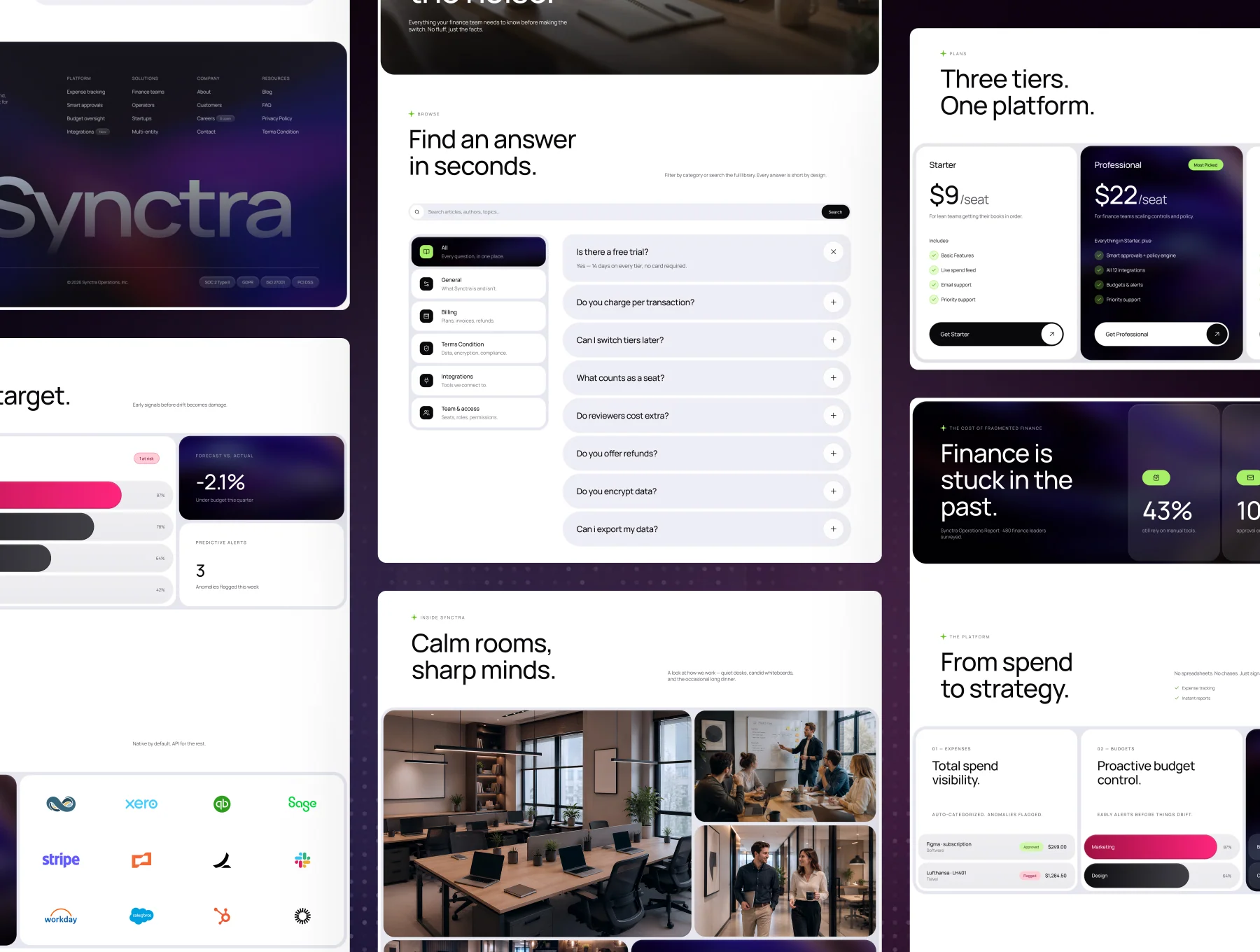 Synctra - Smart Finance Landing Page Website UI Kit 2