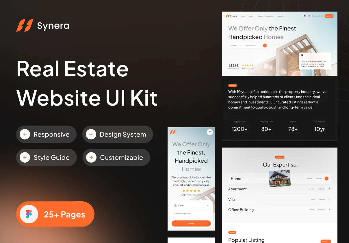 Synera Property Website UI Kit