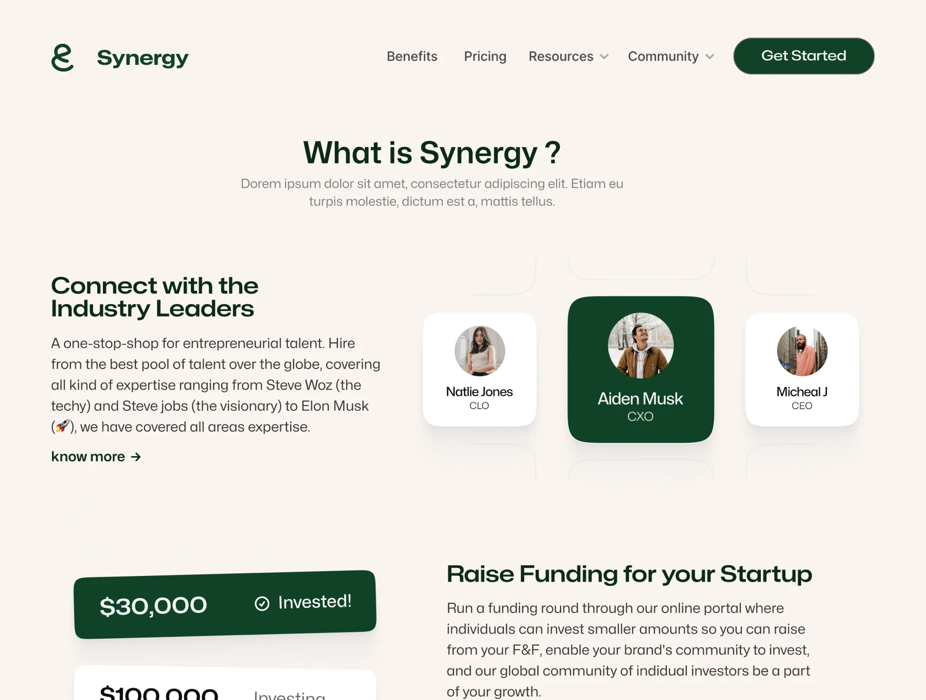 Synergy - AI & Startup Community | Framer Template 2