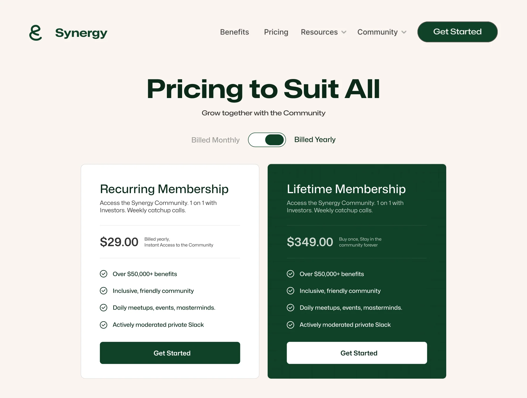 Synergy - AI & Startup Community | Framer Template 3