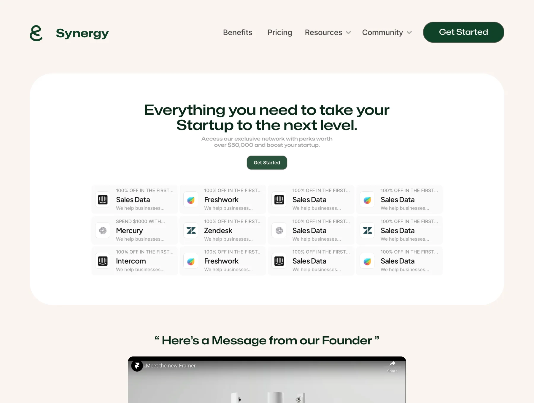 Synergy - AI & Startup Community | Framer Template 4