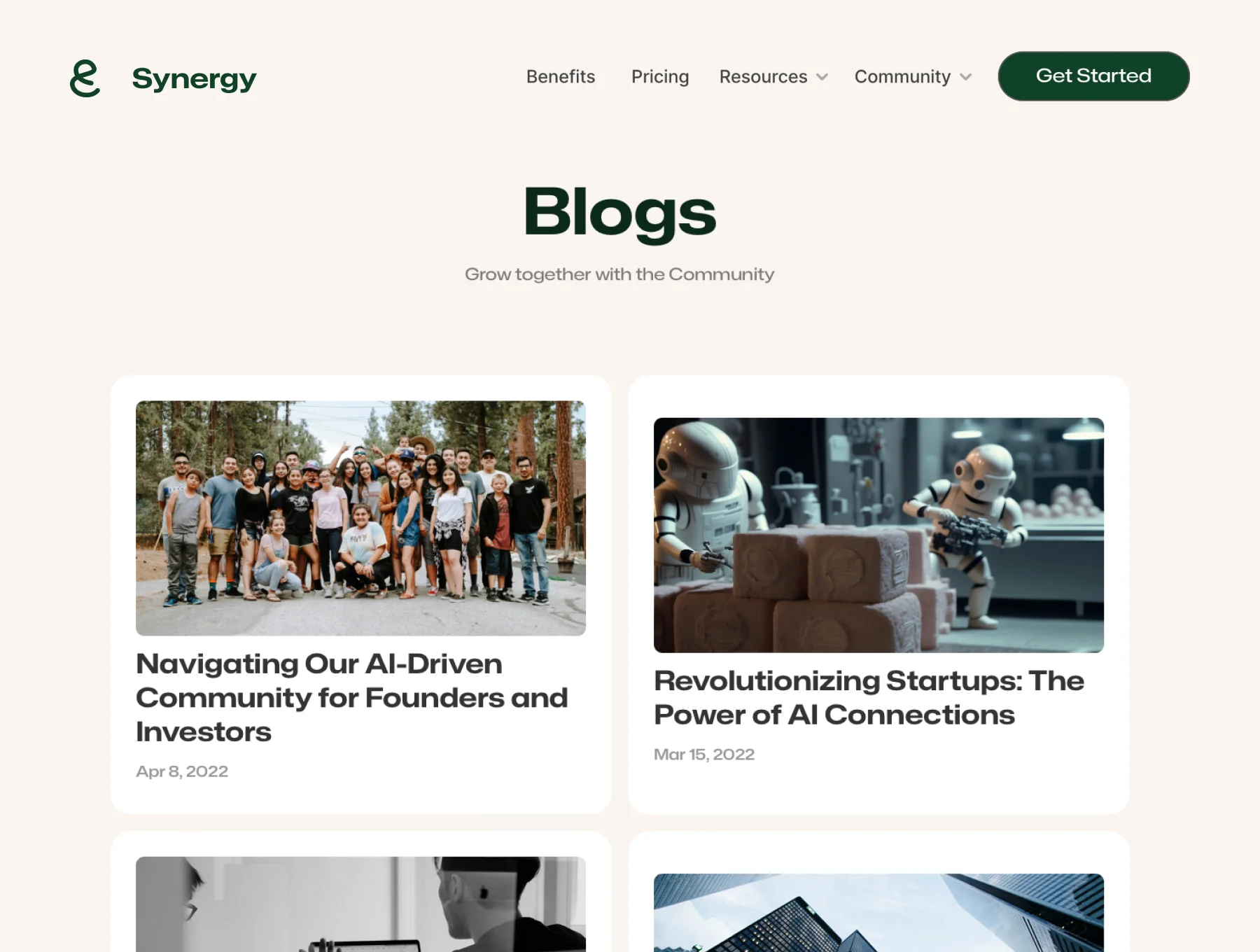 Synergy - AI & Startup Community | Framer Template 5