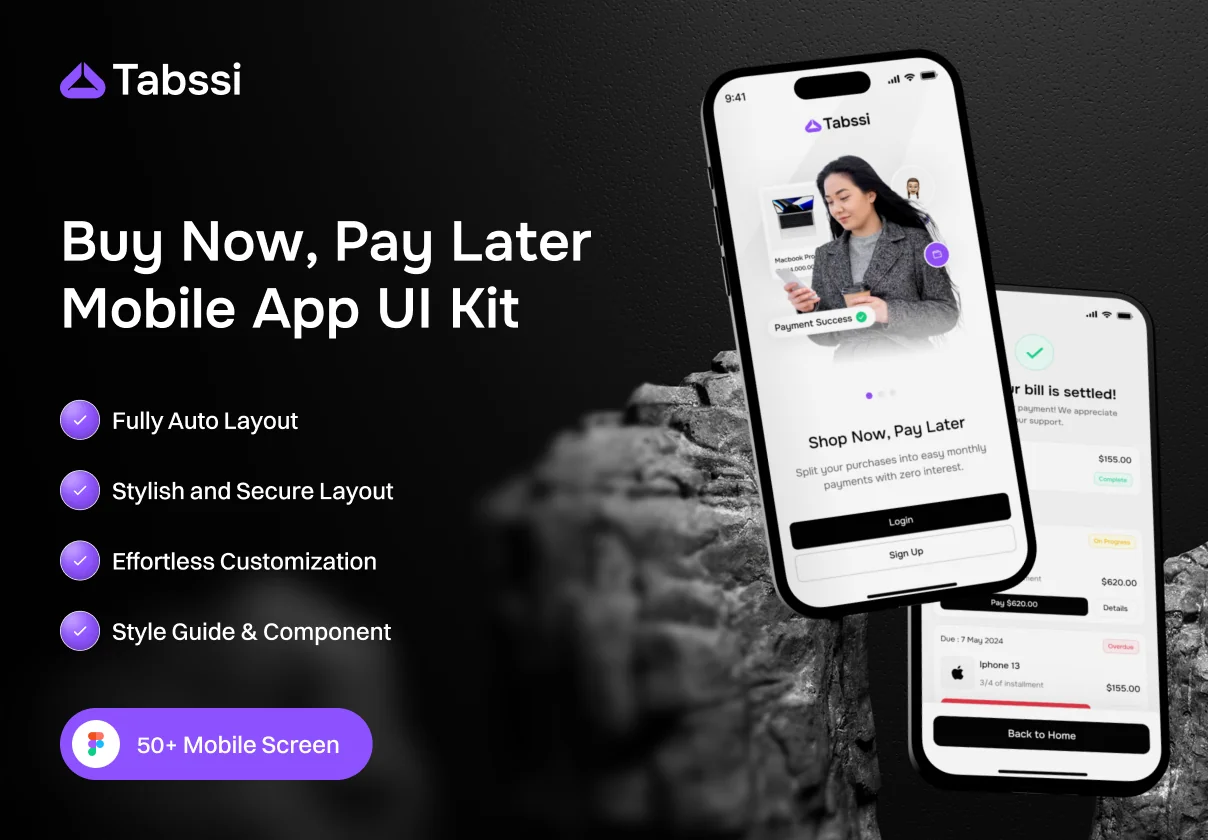 Tabbsi Buy Now Pay Later - Finance Mobile UI Kit