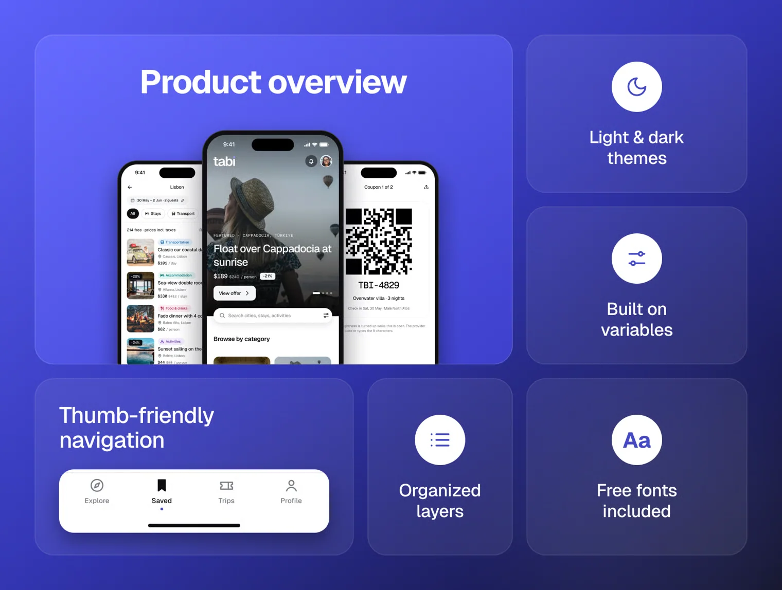 tabi — Travel Booking App UI Kit 2