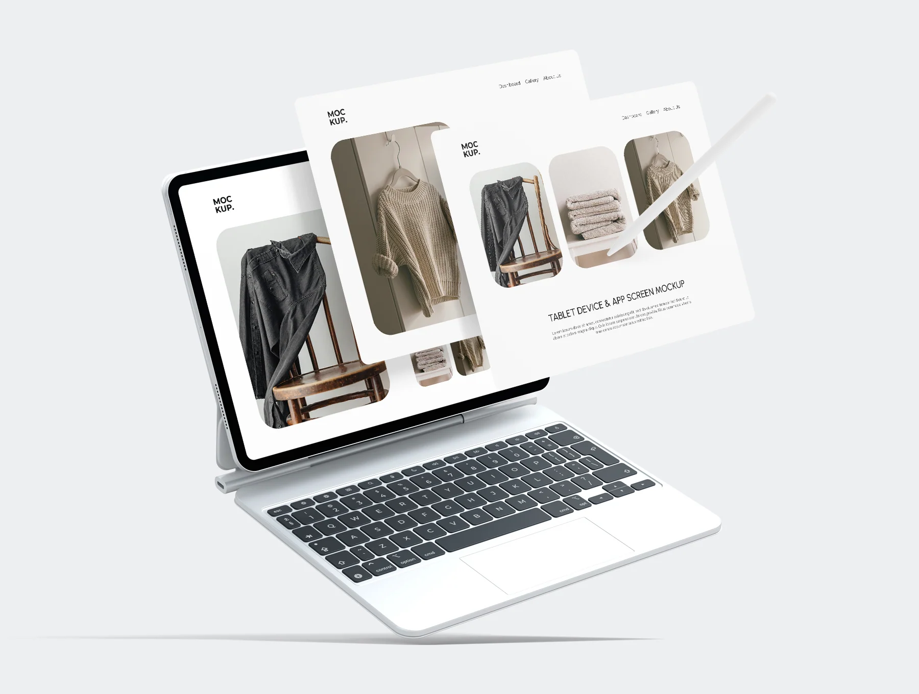 Tablet Device With App Screen Mockup 5