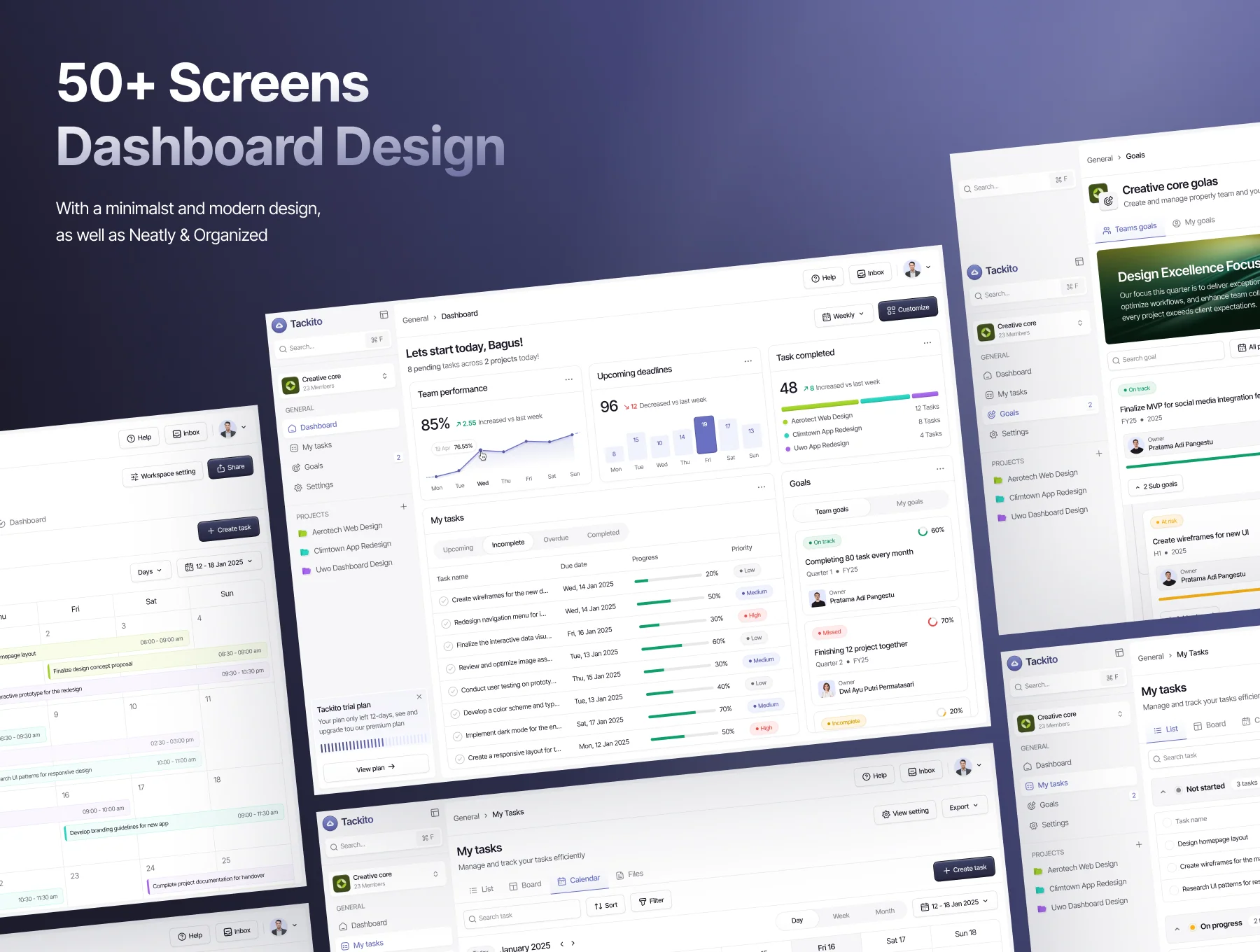 Tackito - Project & Task Management Dashboard UI Kit 5