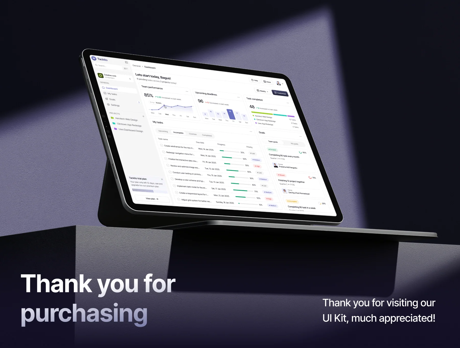 Tackito - Project & Task Management Dashboard UI Kit 8