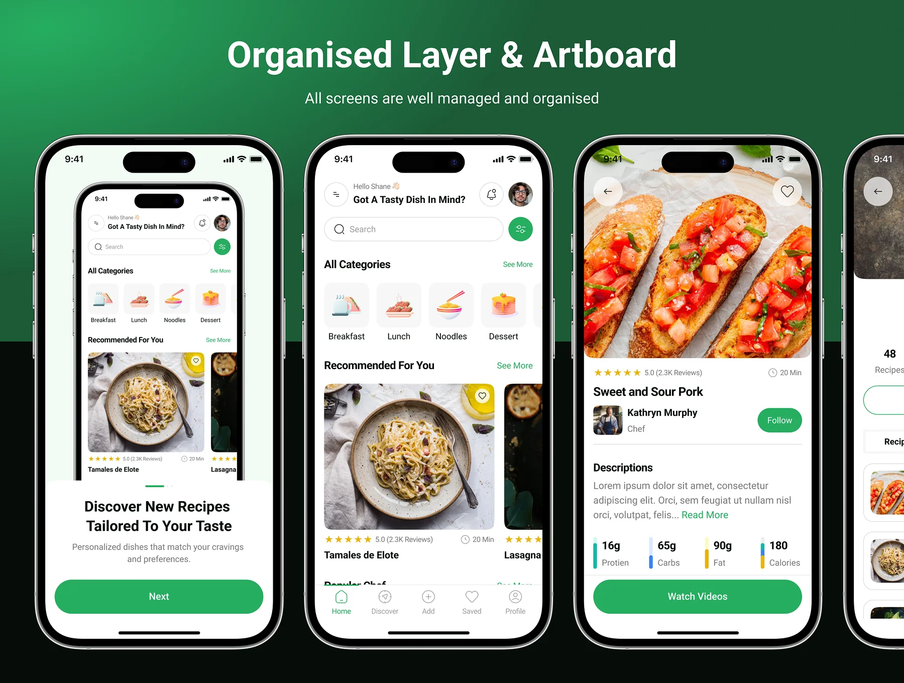 Tafito - Food Recipe App UI Kit 3