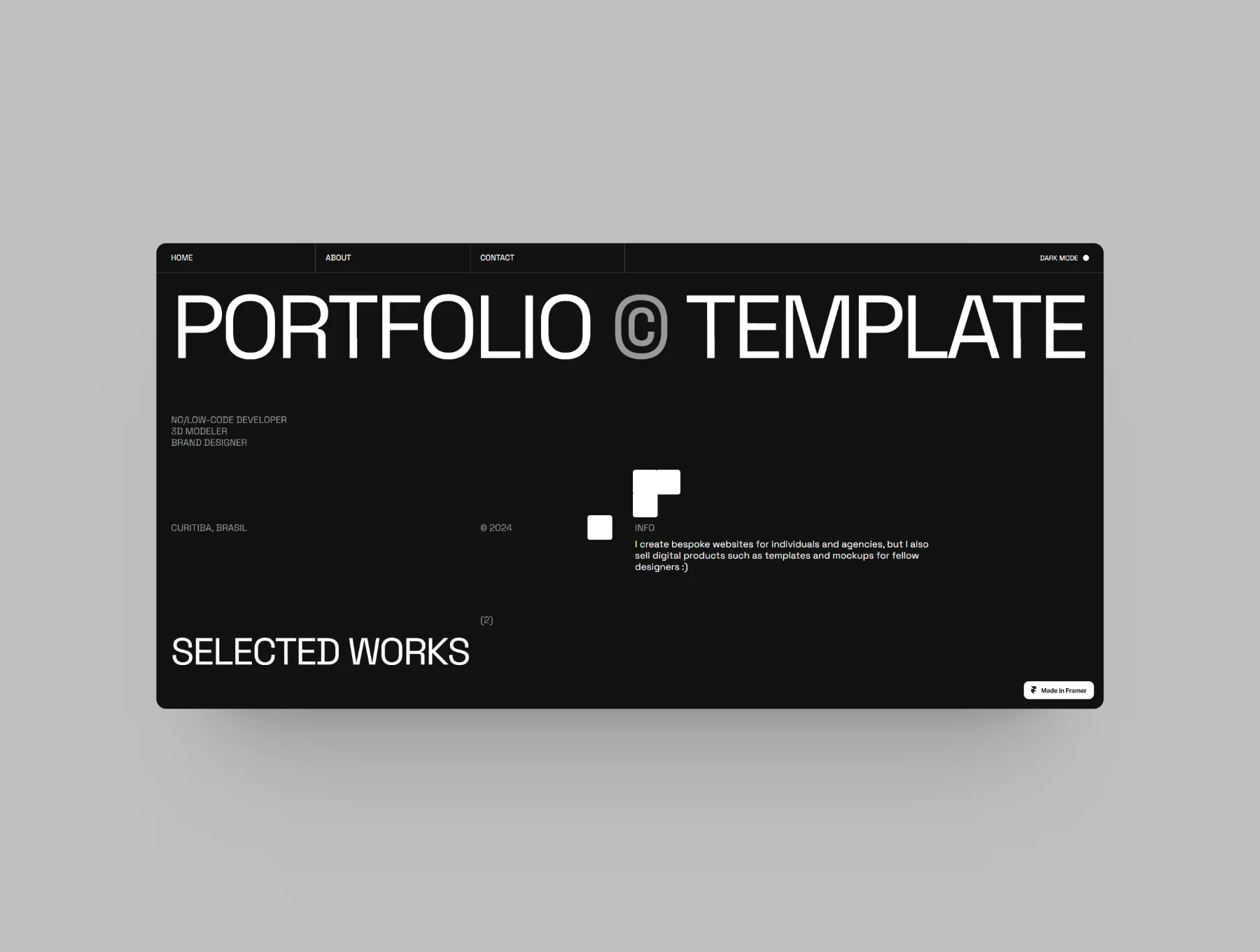 Tail - Portfolio Framer Template 2