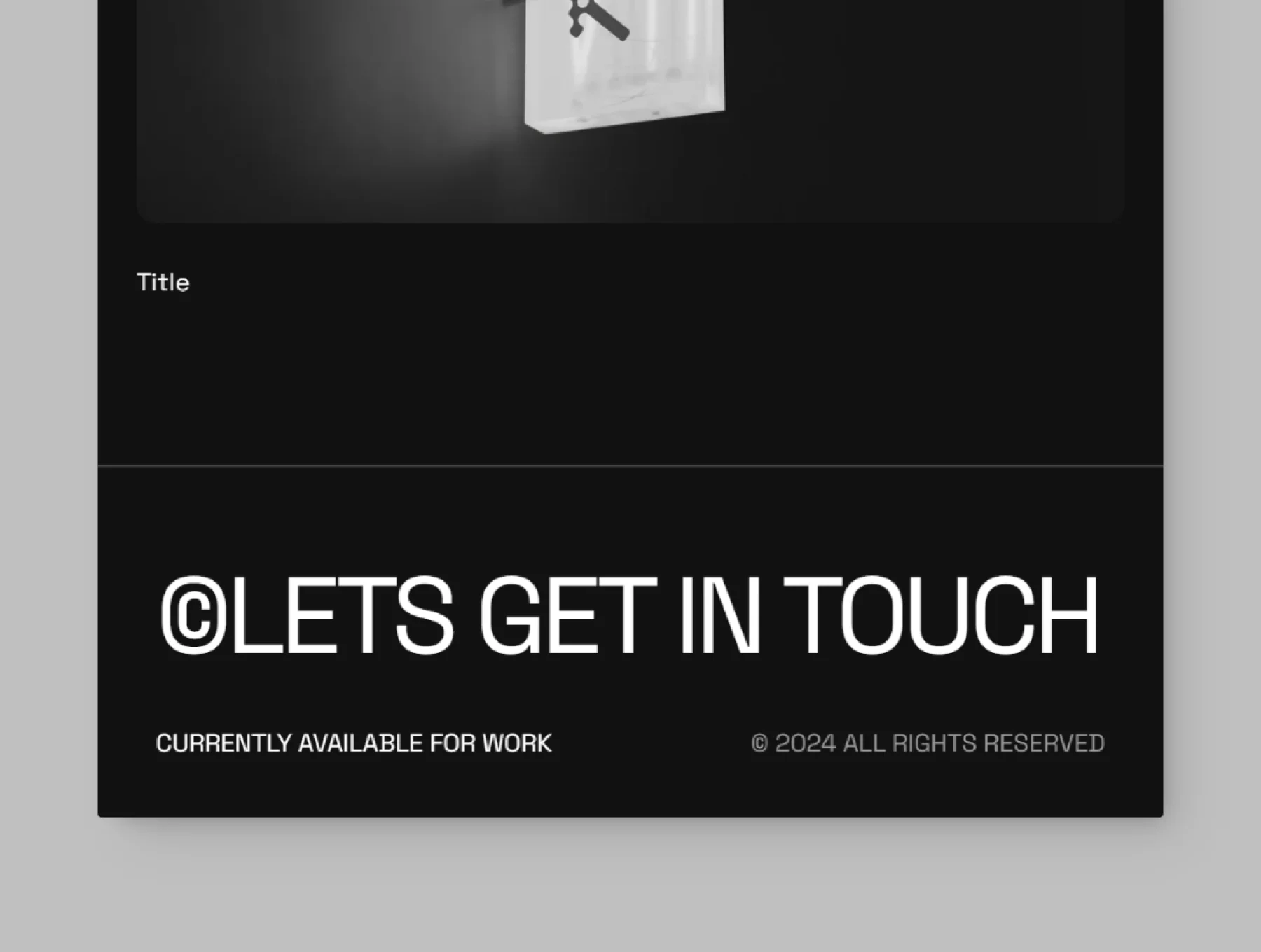 Tail - Portfolio Framer Template 6