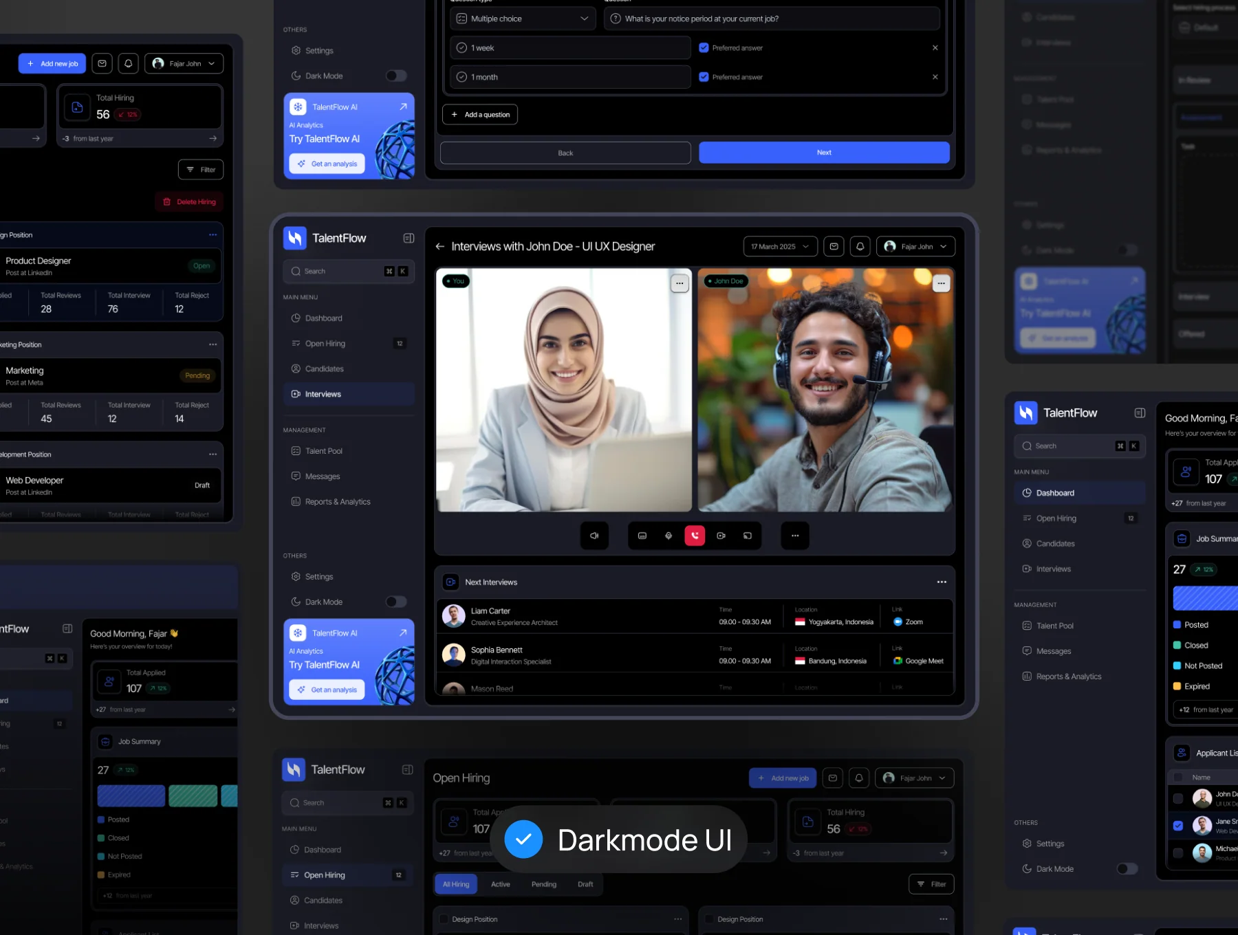 TalentFLow - Hiring Talent Dashboard UI KIT 3