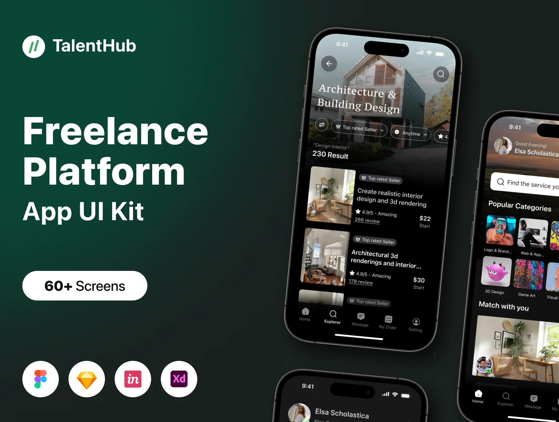 TalentHub - Freelance Platform Apps UI KIT
