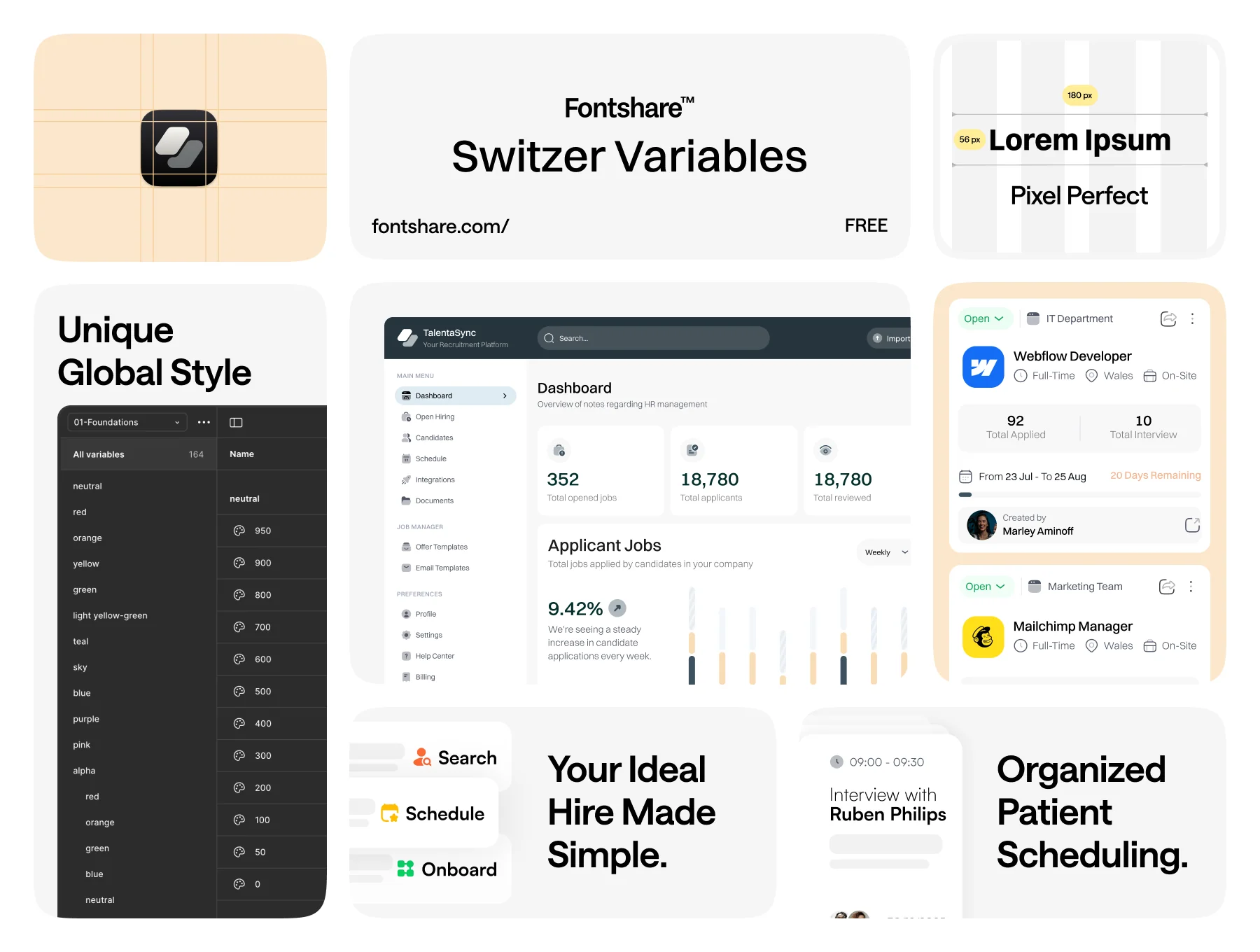 TalentSync — Recruitment & HR Management UI Kit ( Dark & Light ) 2