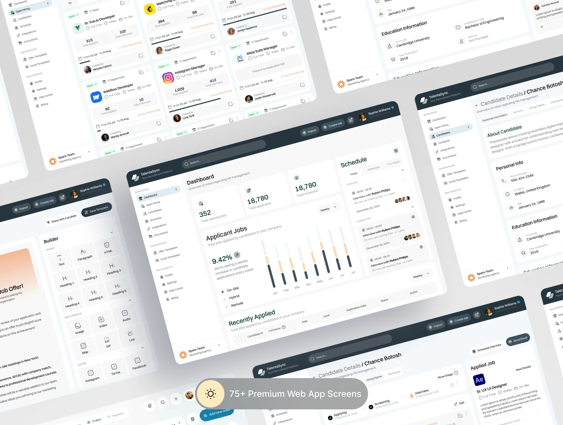 TalentSync — Recruitment & HR Management UI Kit ( Dark & Light ) 5