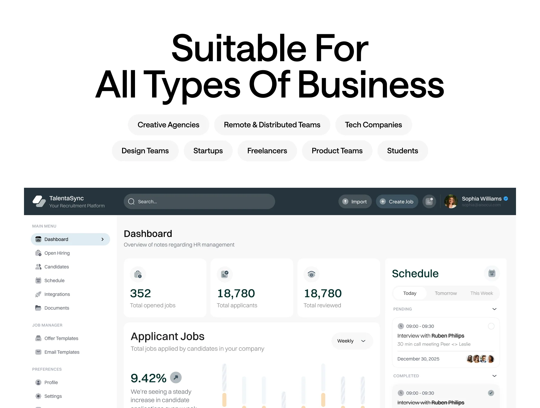 TalentSync — Recruitment & HR Management UI Kit ( Dark & Light ) 6