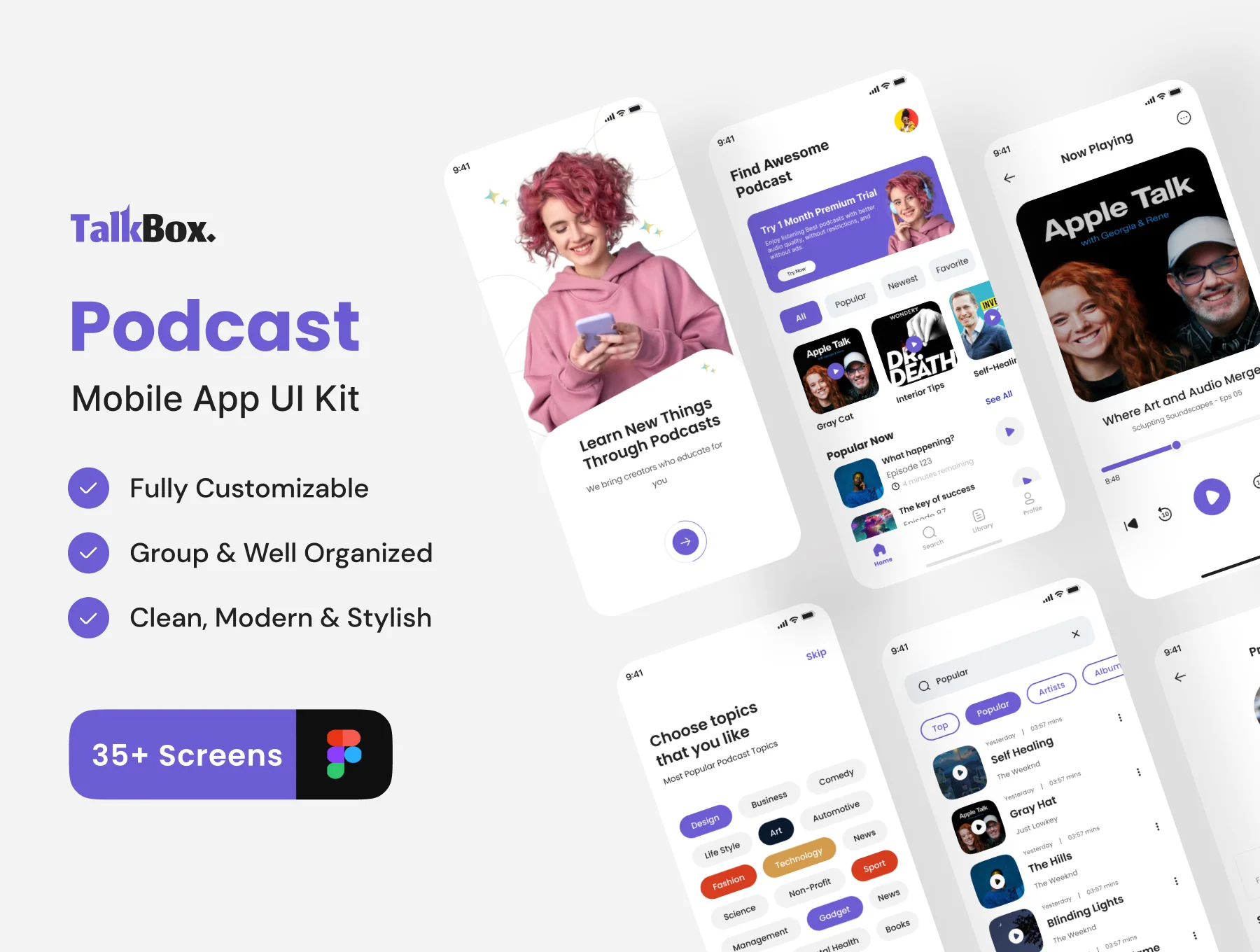 TalkBox - Podcast App UI Kit