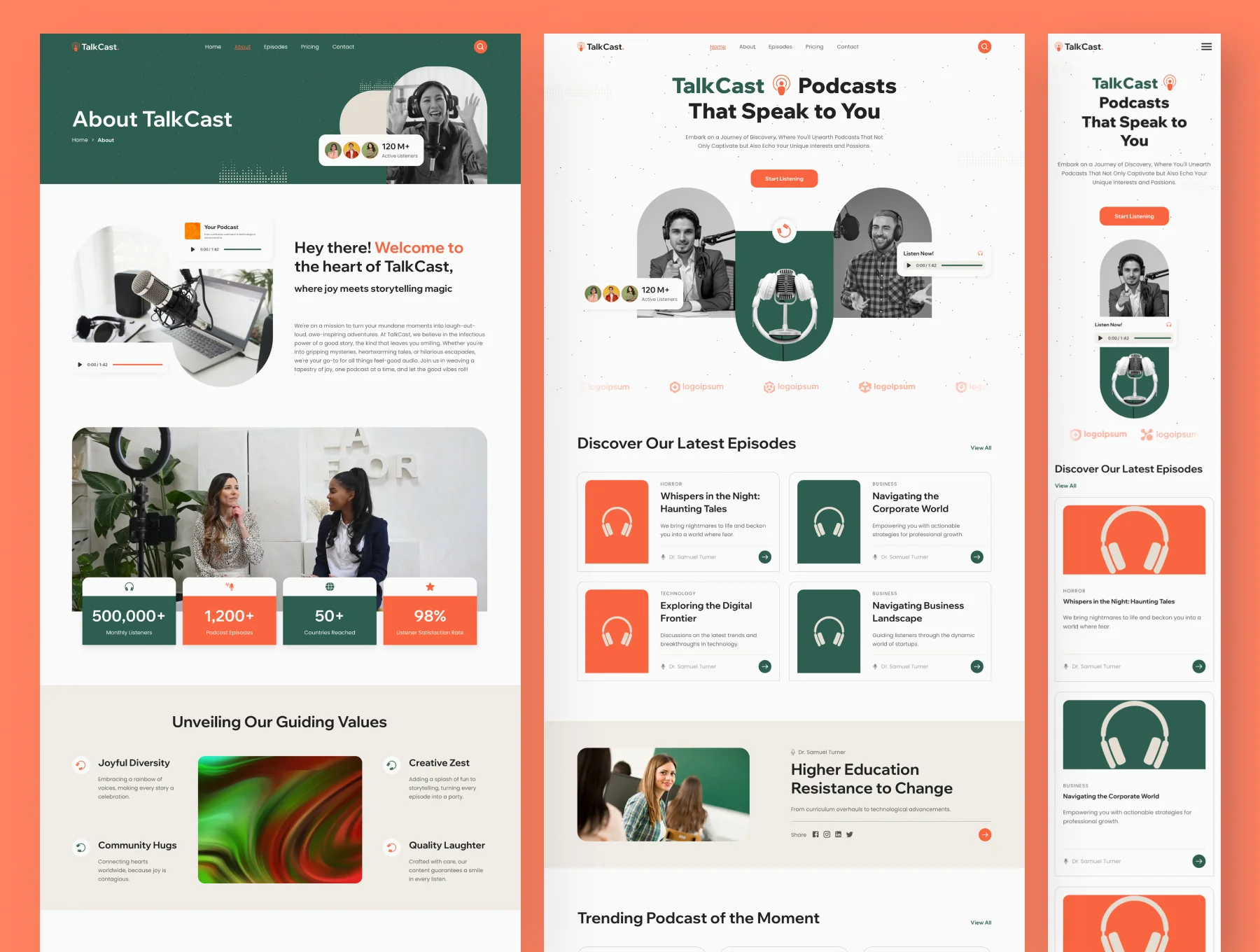 TalkCast - Podcast Website Framer Template