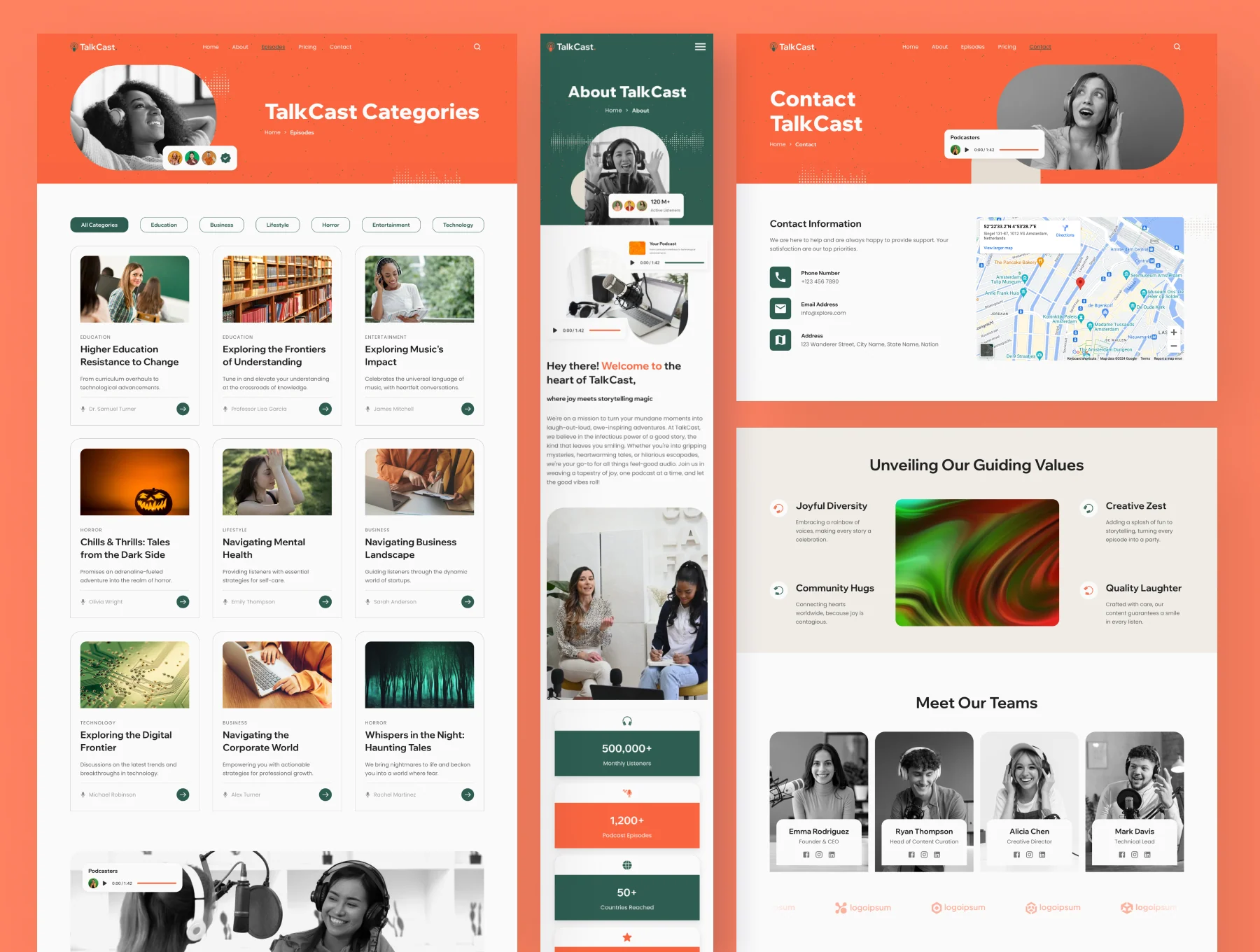 TalkCast - Podcast Website Framer Template 2