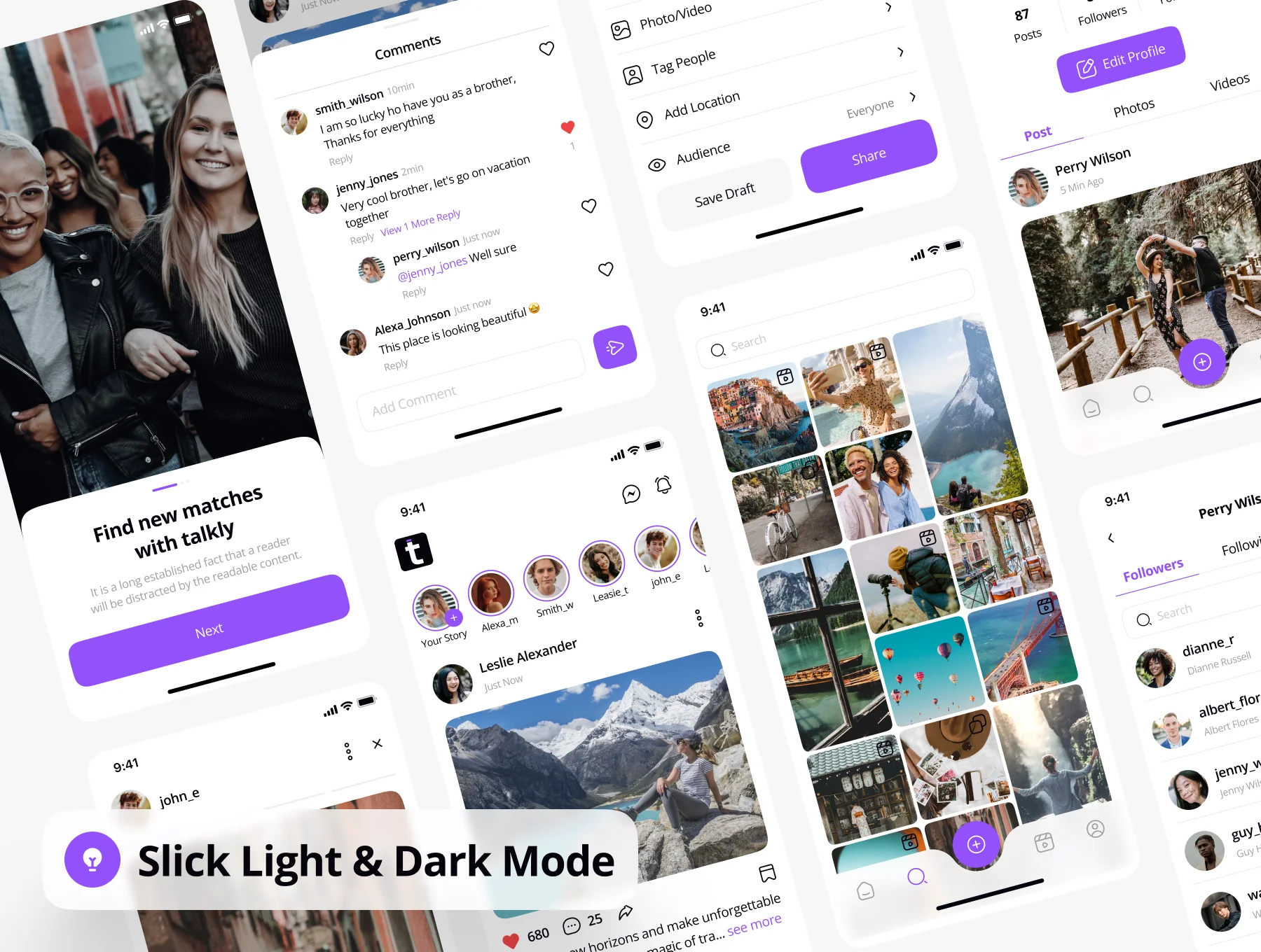 Talkly - Social Media App UI Kit 3