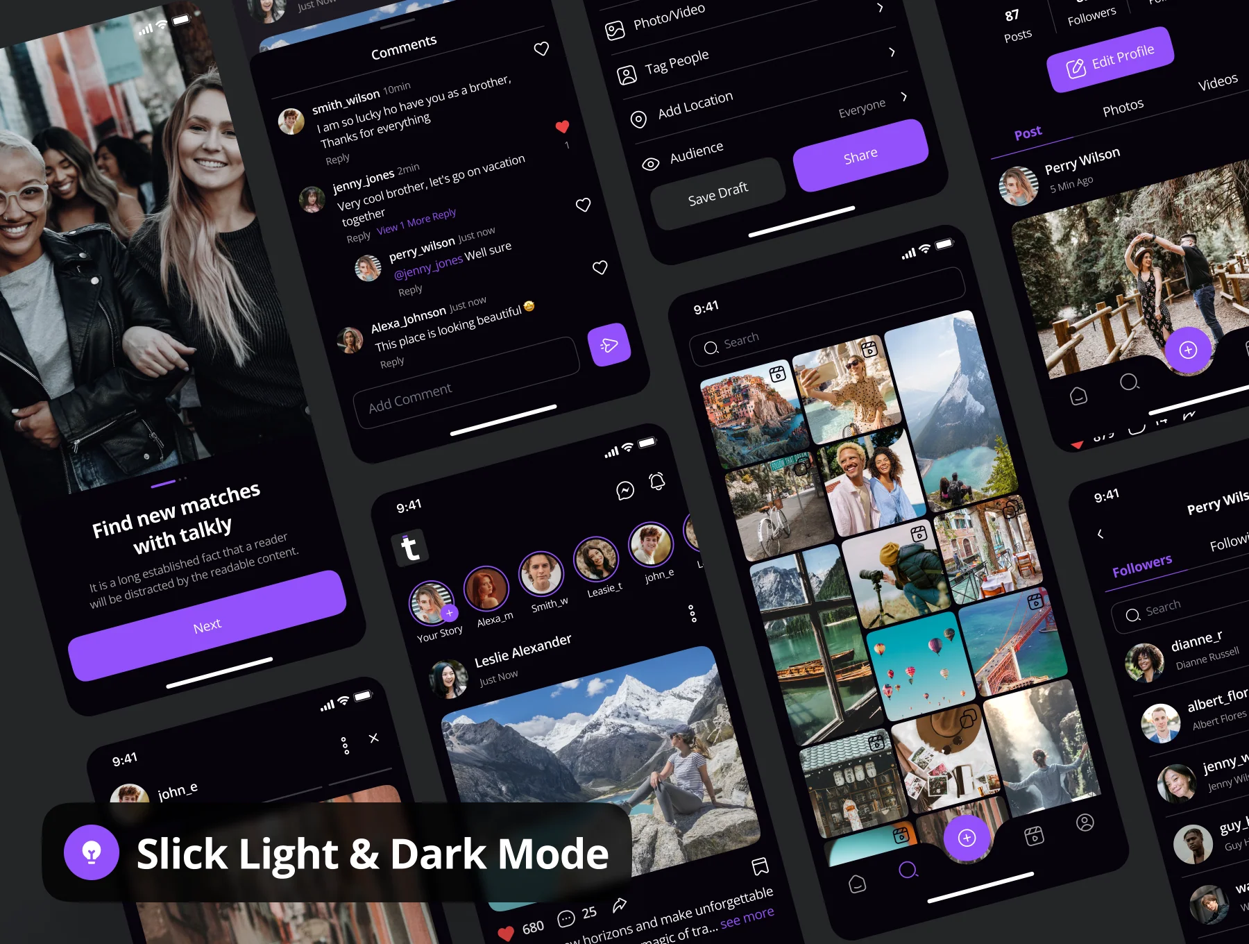 Talkly - Social Media App UI Kit 4