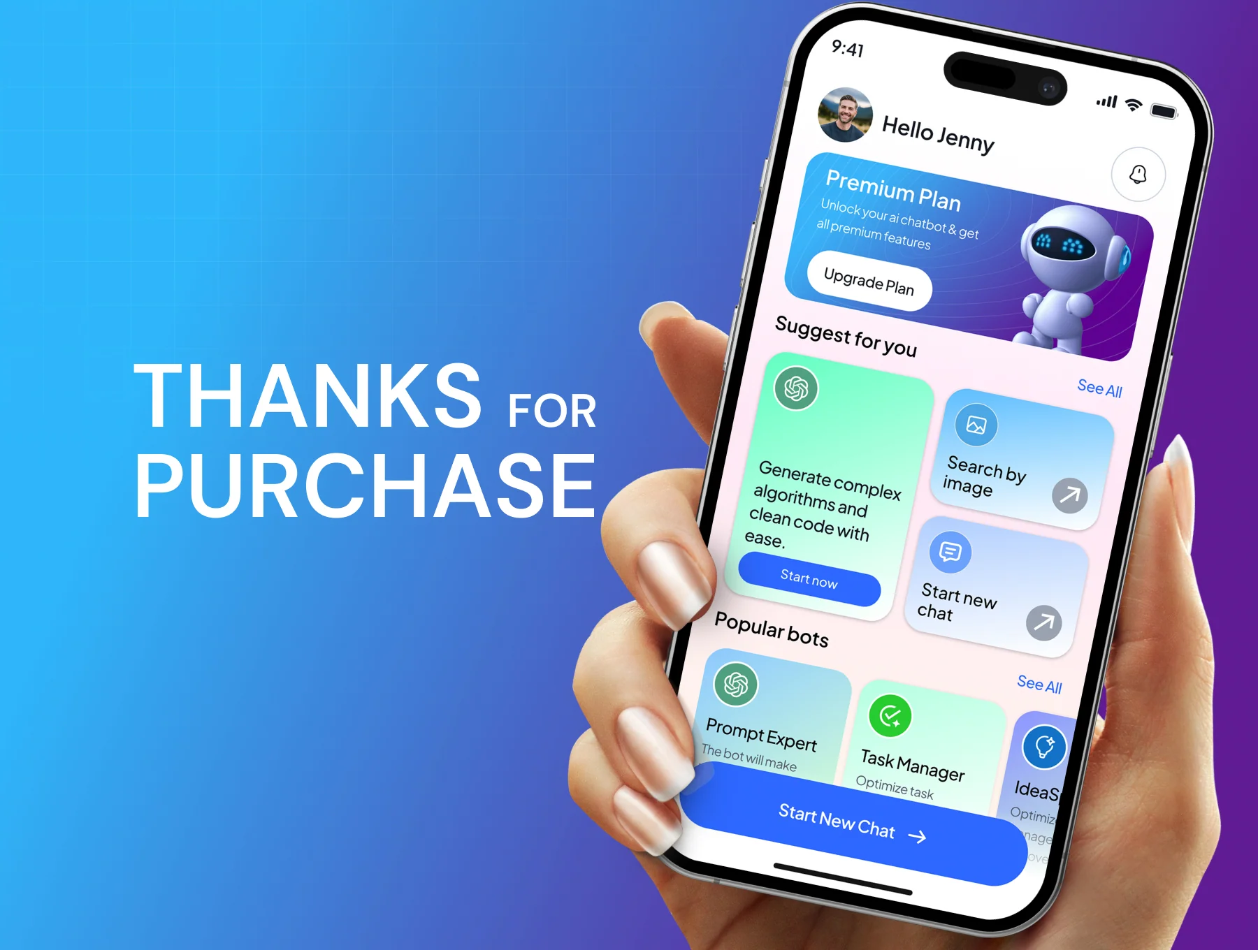 Talksy  AI Chatbot Mobile App UI Kit 6