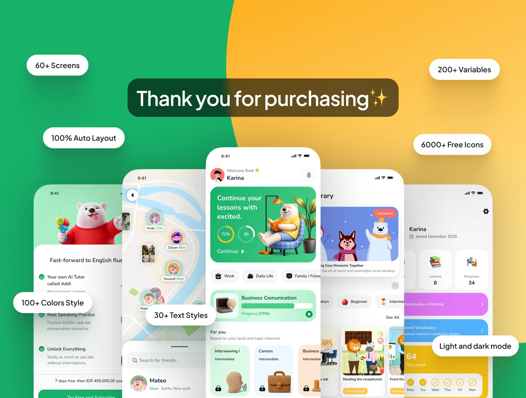 Talky – AI Language Learning App UI Kit 5
