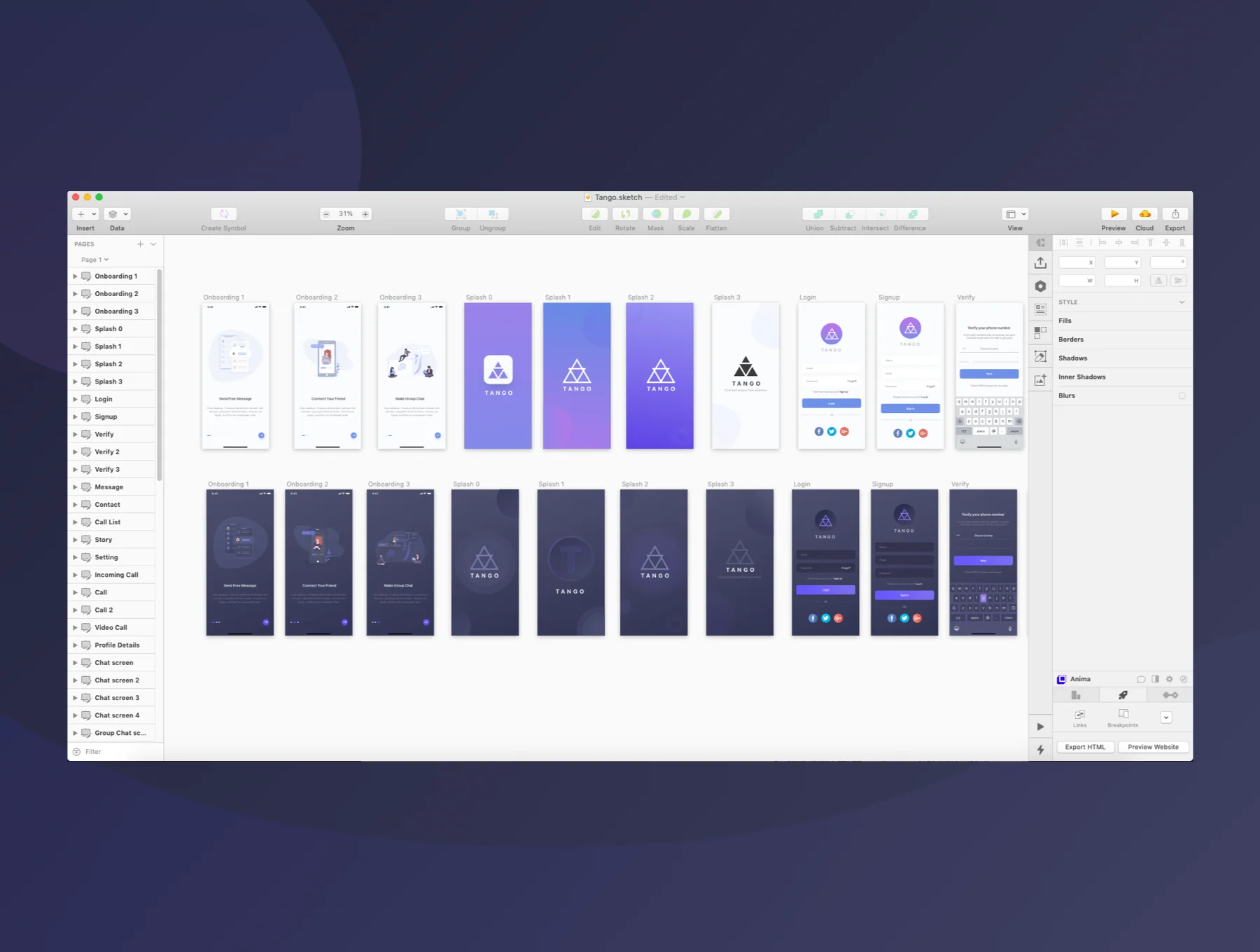 Tango Message UI Kit 6