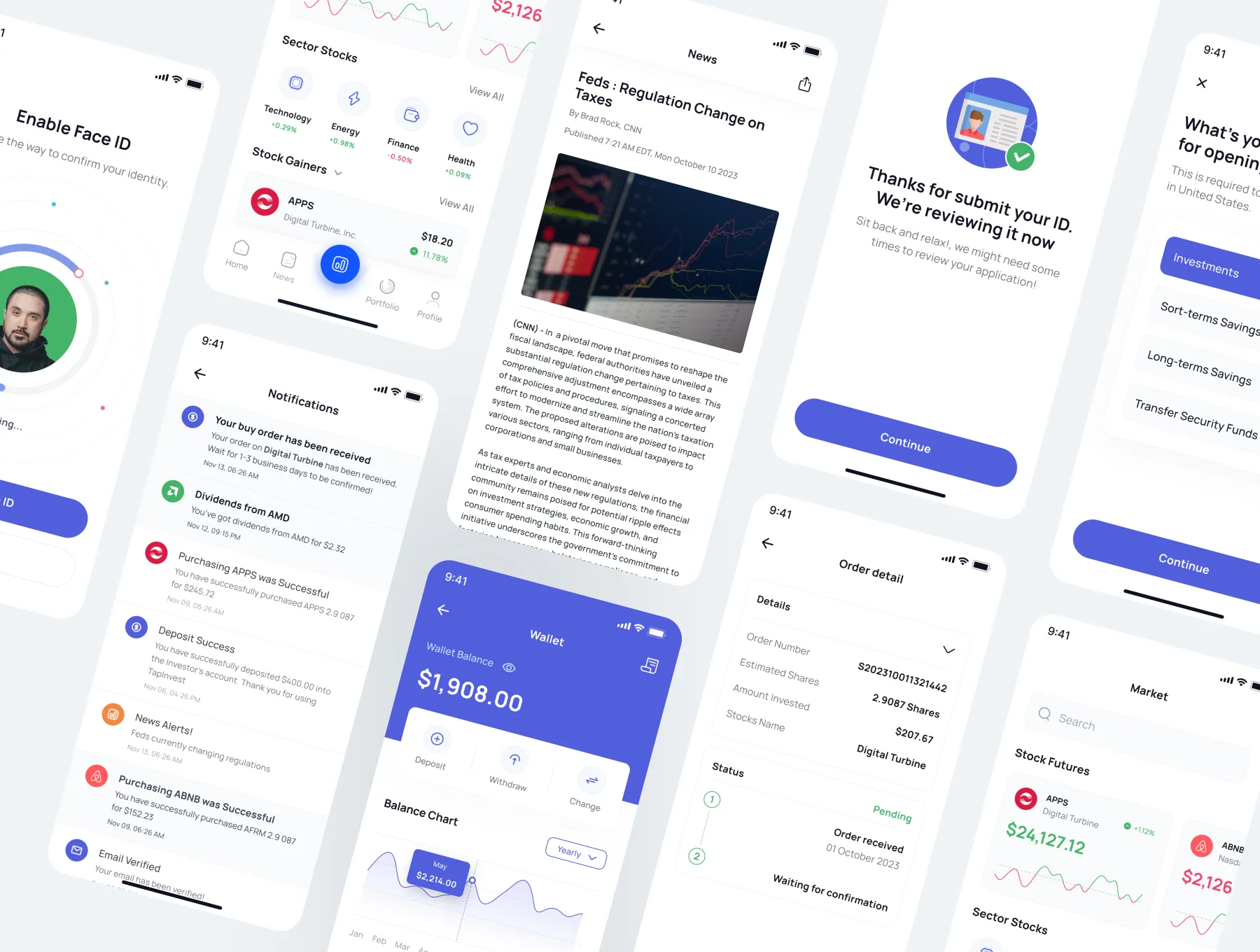 Tapinvest -  Investment & Stock App UI Kit 2