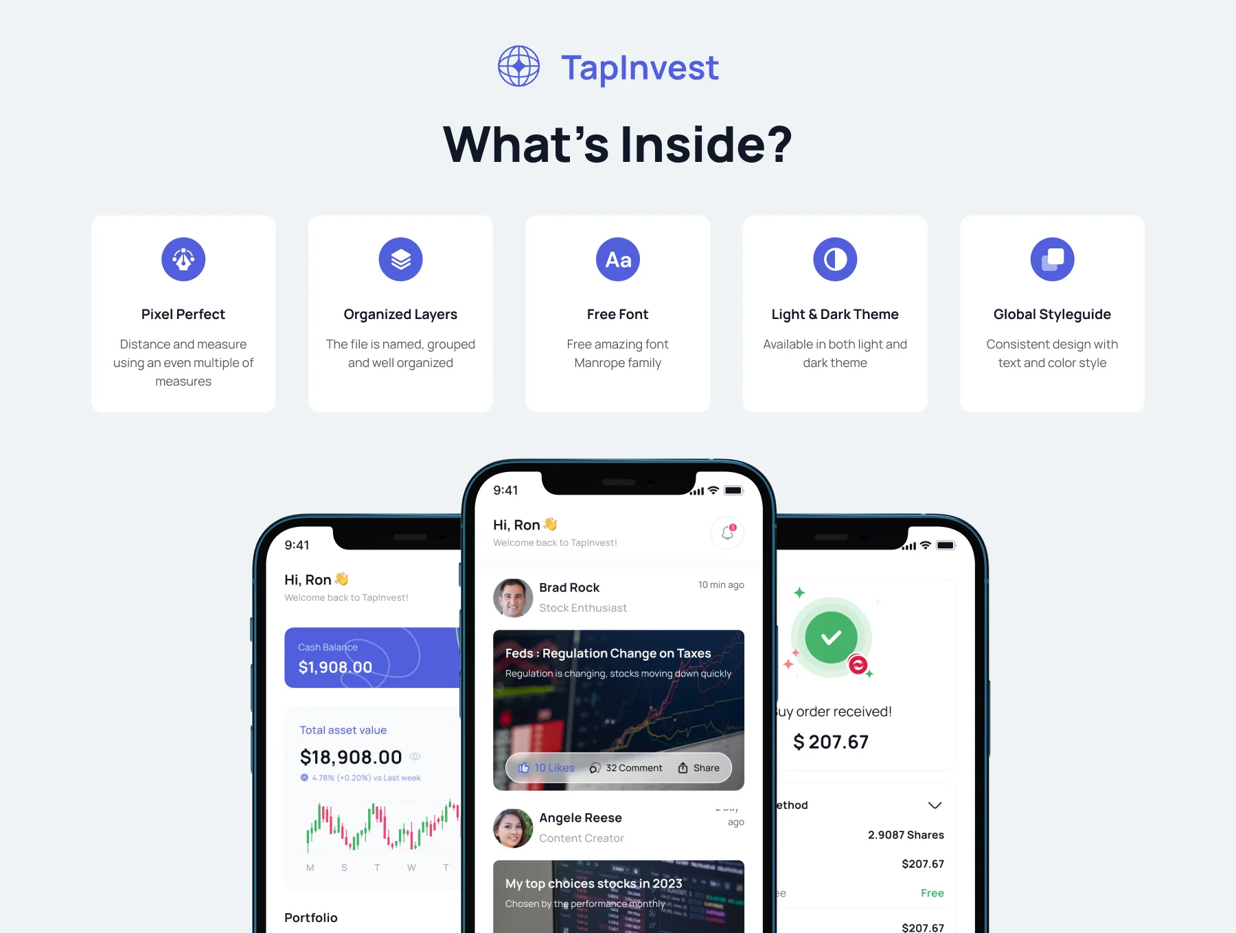 Tapinvest -  Investment & Stock App UI Kit 3