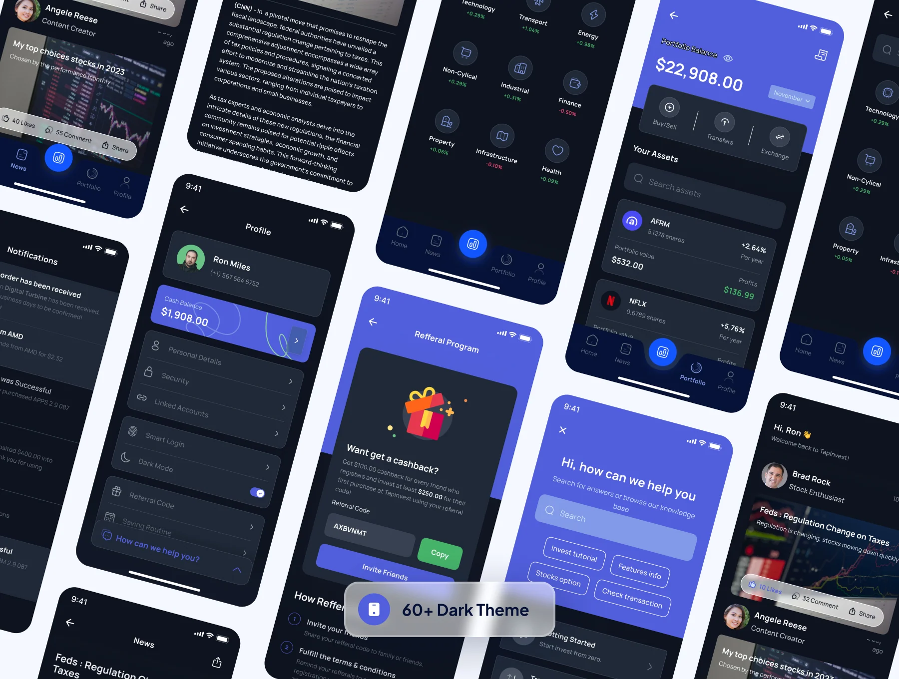 Tapinvest -  Investment & Stock App UI Kit 6