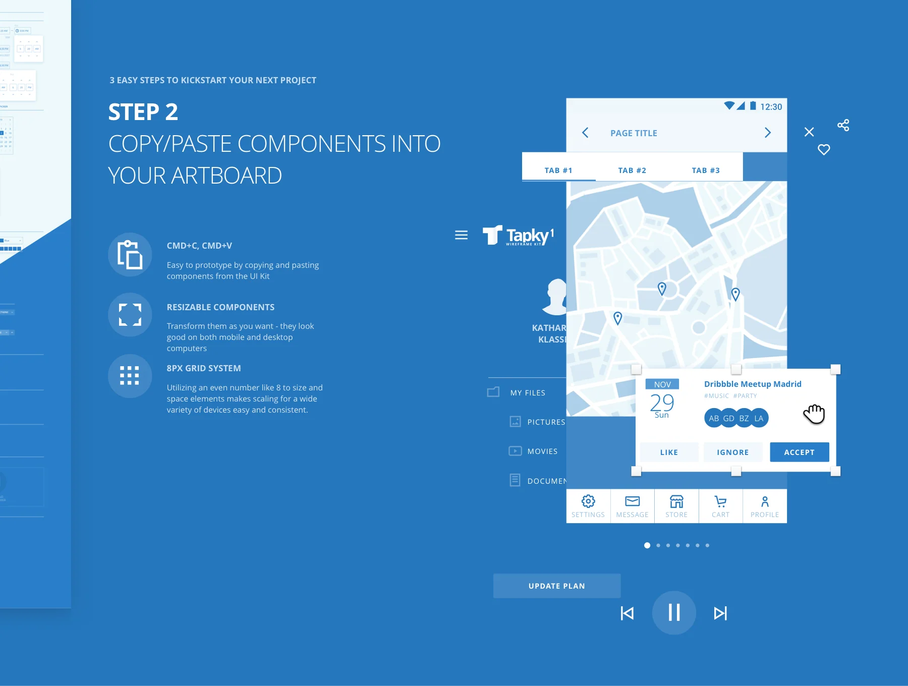 Tapky 1 Wireframe Kit 4