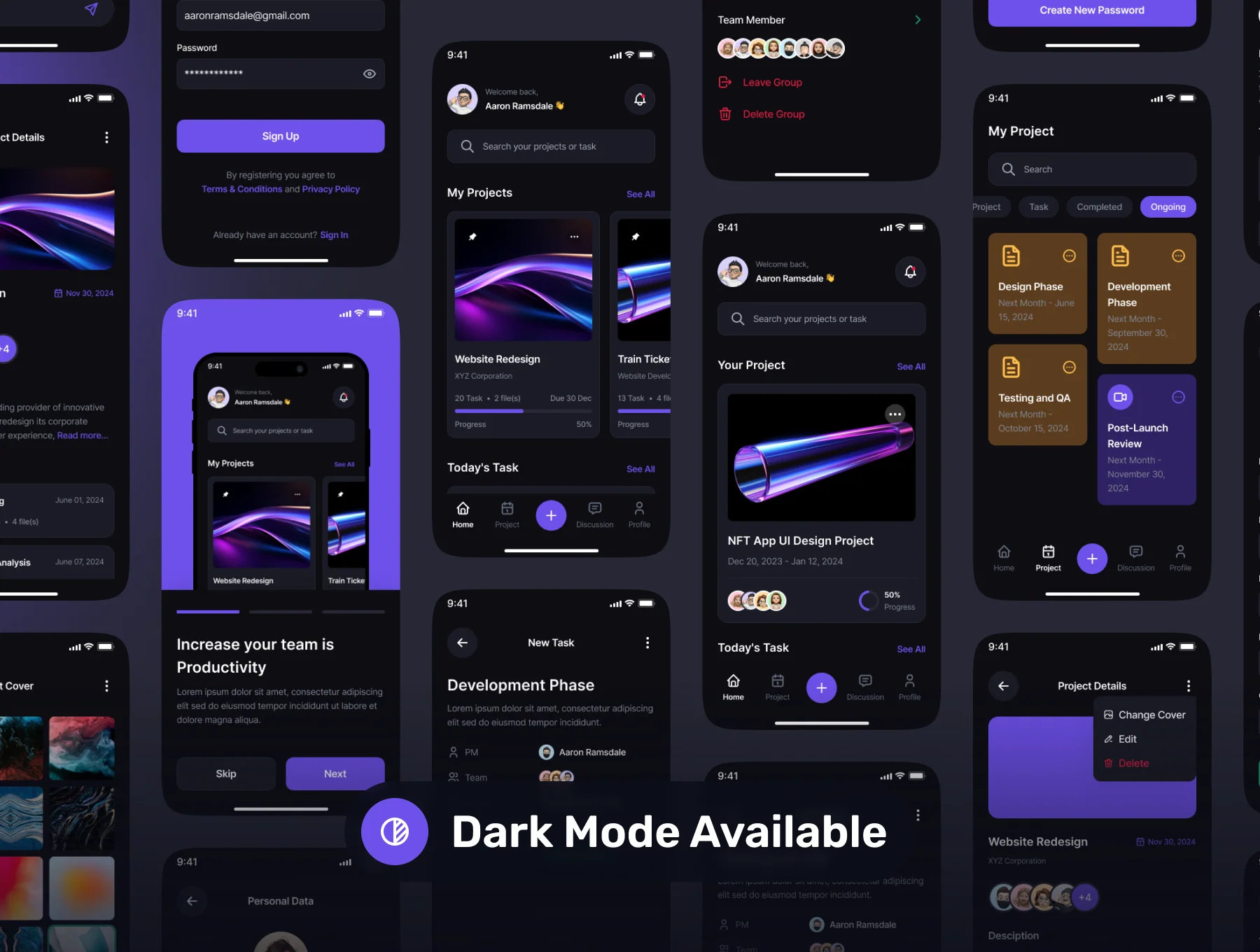 AGILE - Project & Task Management Premium App UI Kit 2