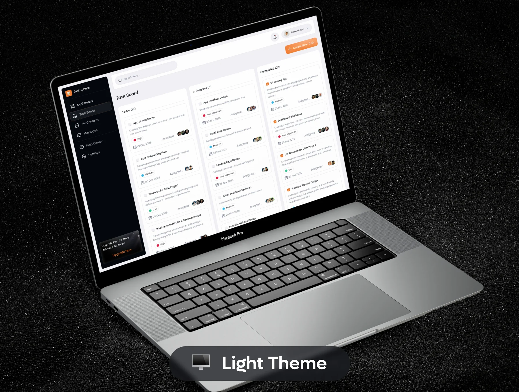 TaskSphere - Task Management Dashboard UI Kit 2