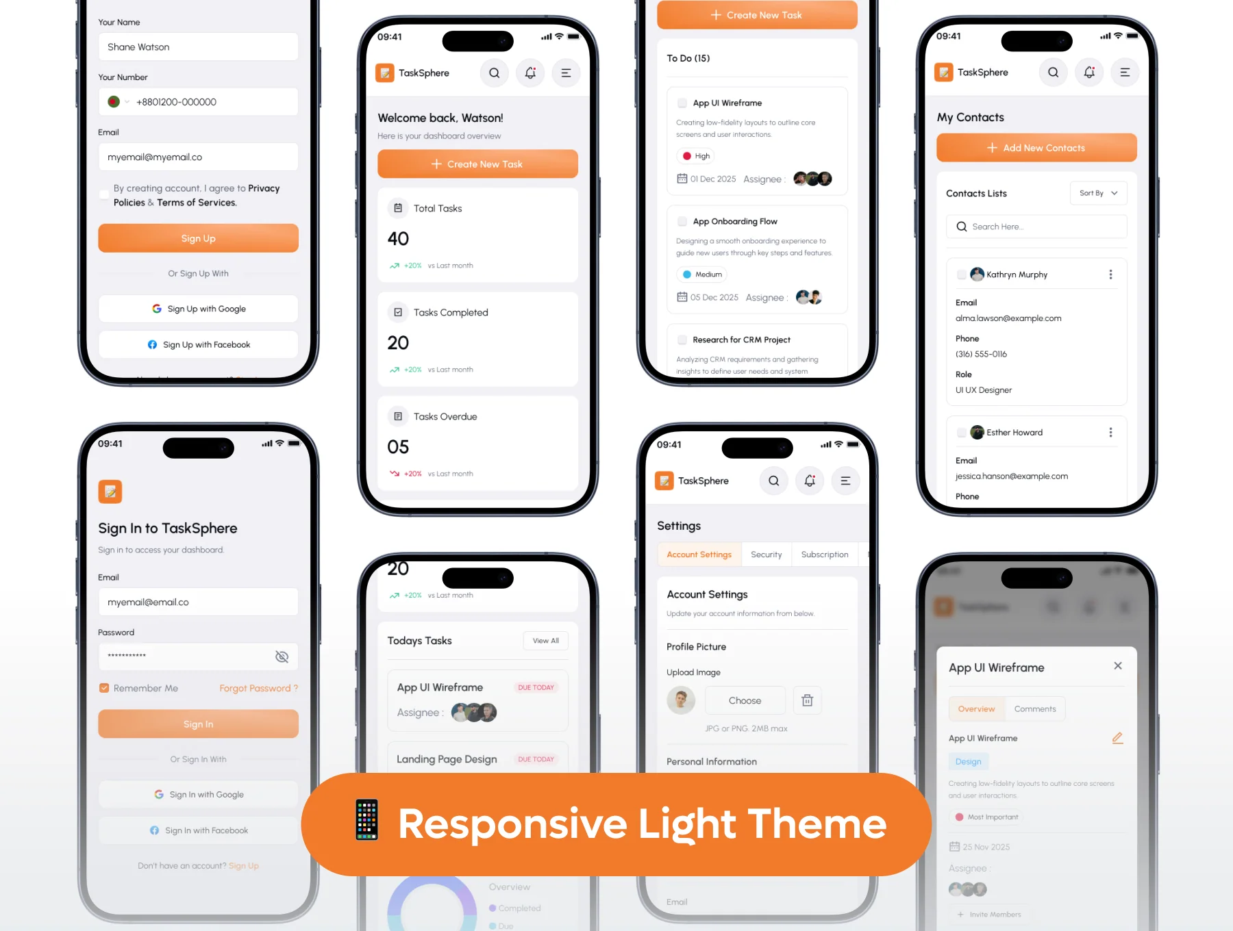 TaskSphere - Task Management Dashboard UI Kit 3