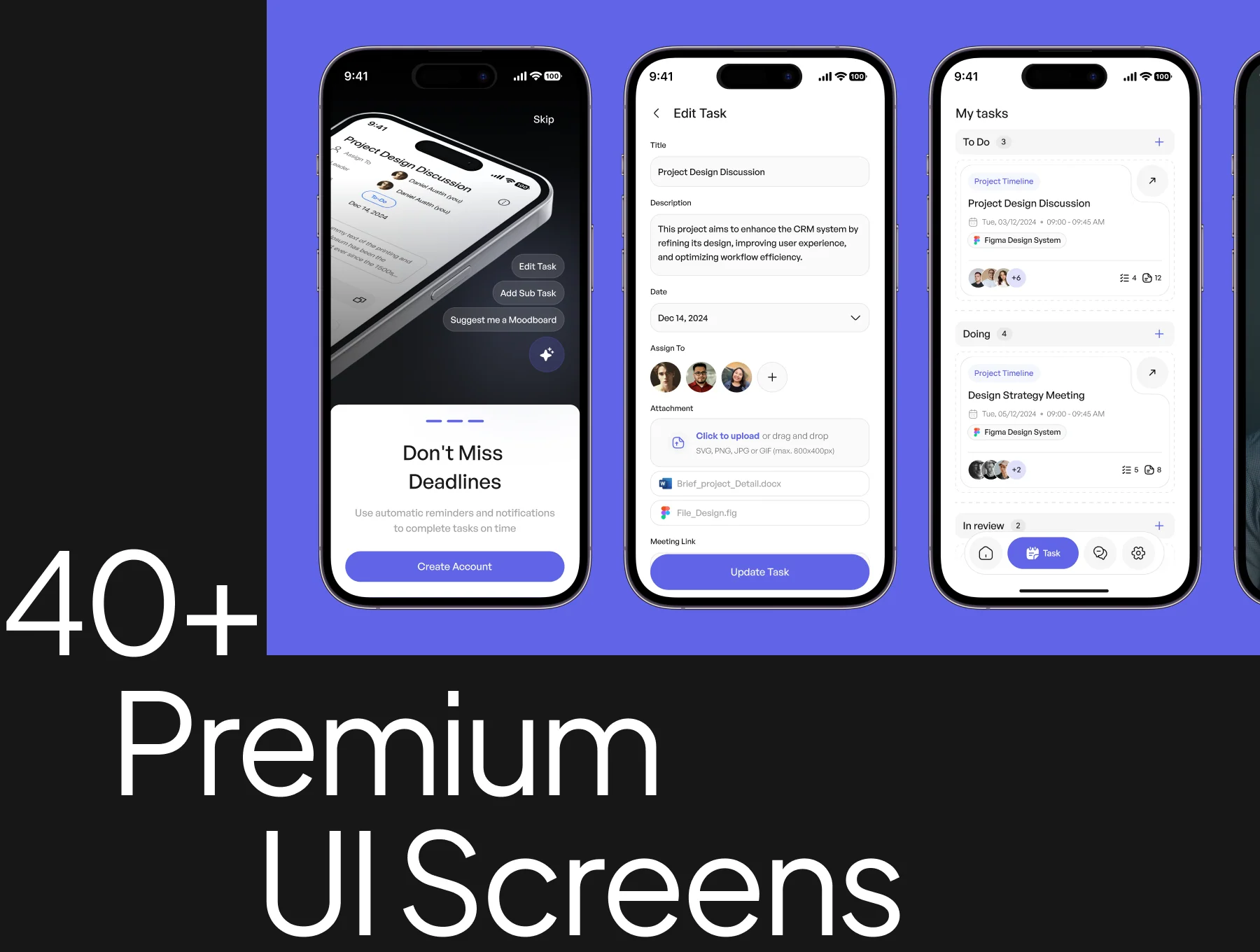 Task Manager App UI Kit V.2 6