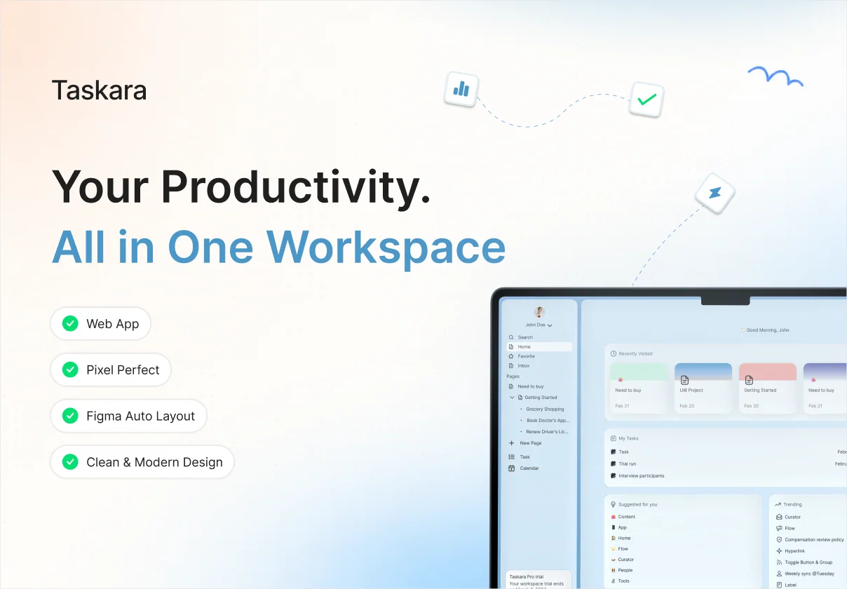 Taskara: All-in-One Productivity Workspace Dashboard