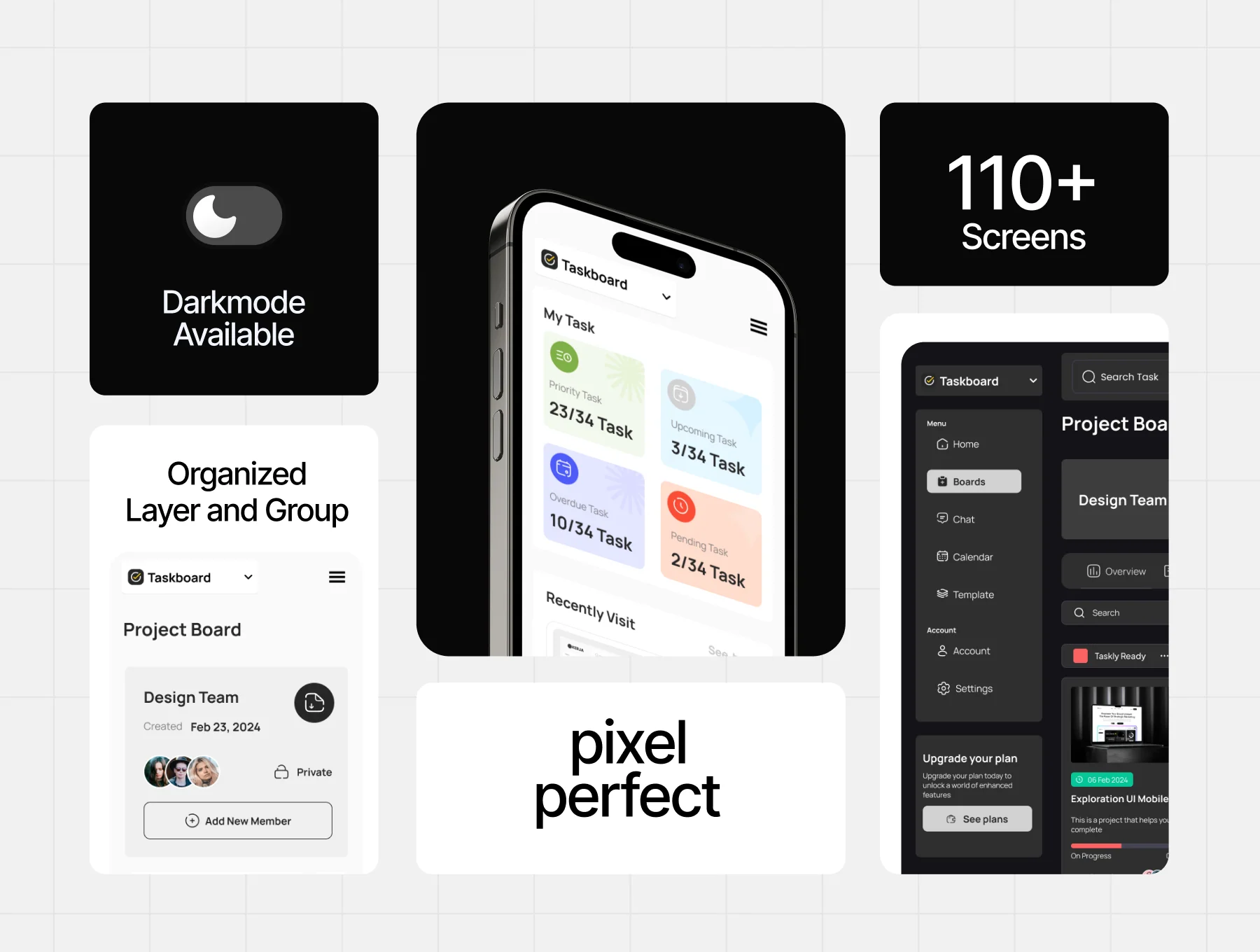 Taskboard - Task Dashboard UI UX KIT 3