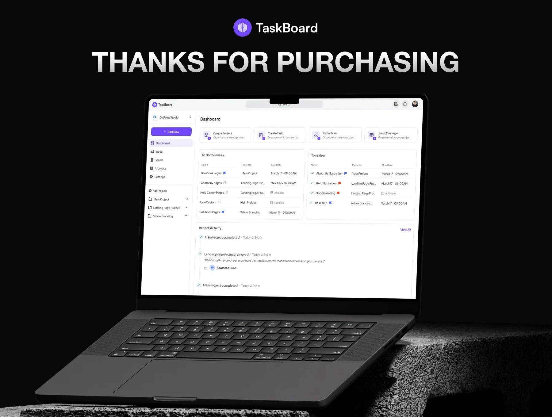 TaskBoard - Task Management Dashboard UI KIT 6