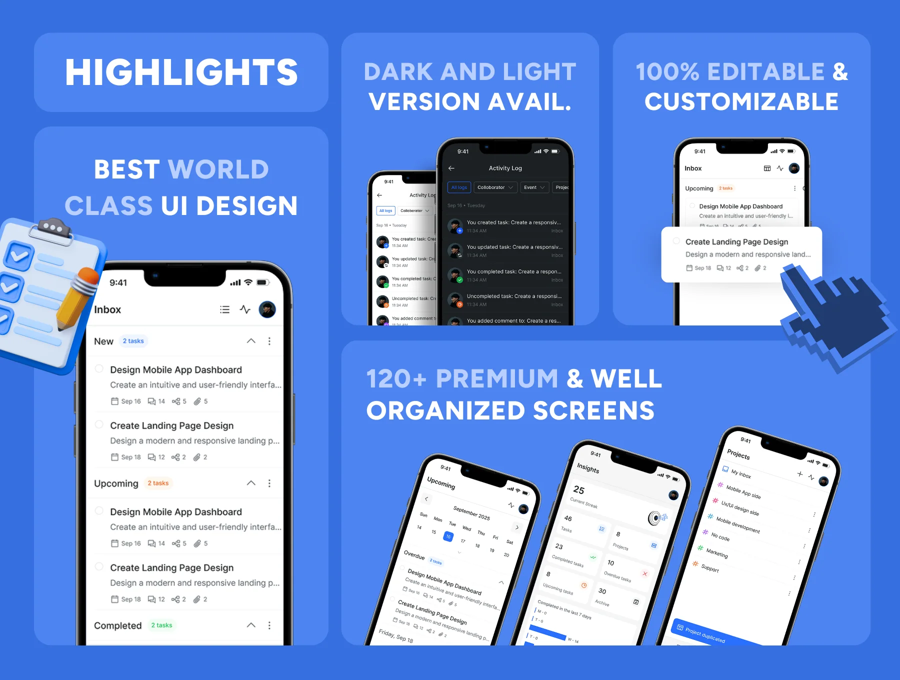 TaskBoard - Tasks Management App Ui Kit 2